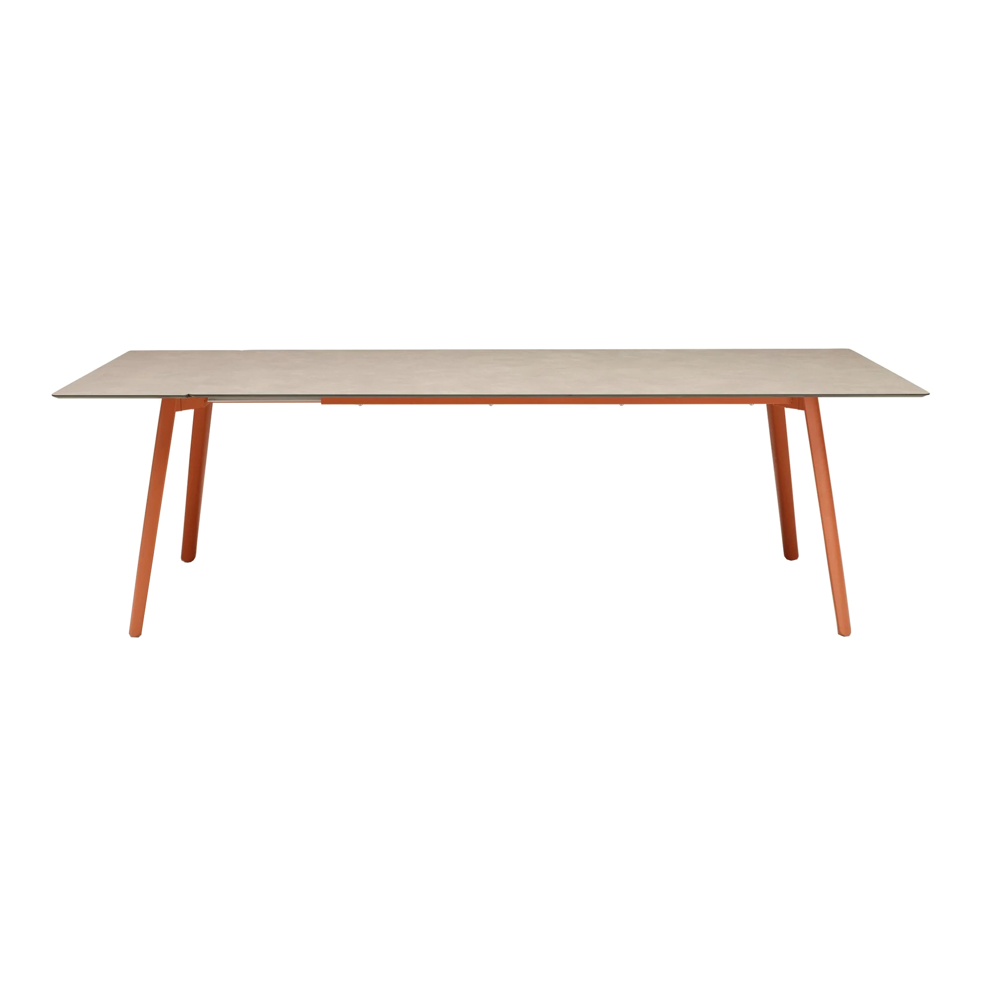Die-cast aluminum extending table with a rectangular 82/98/114x39" HPL top Squid 2439