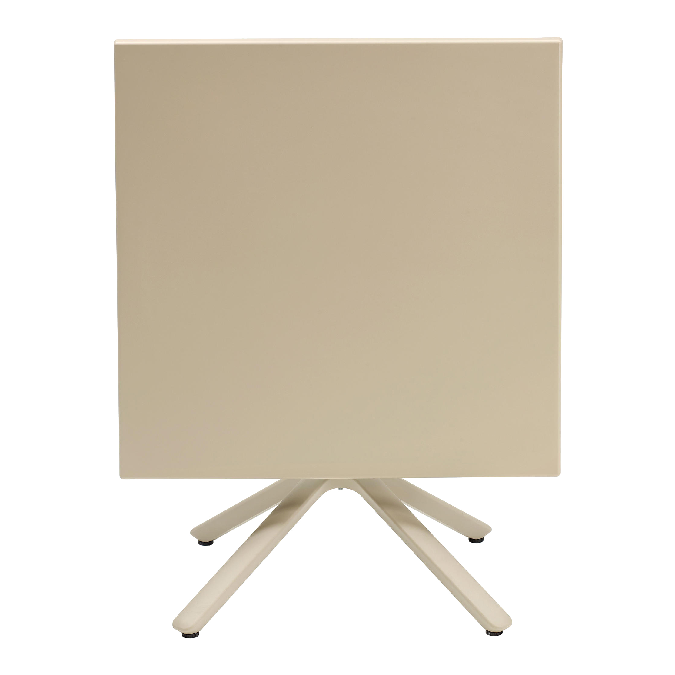 Square 27" folding table with aluminum column, technopolymer base and smooth top Eco 2462