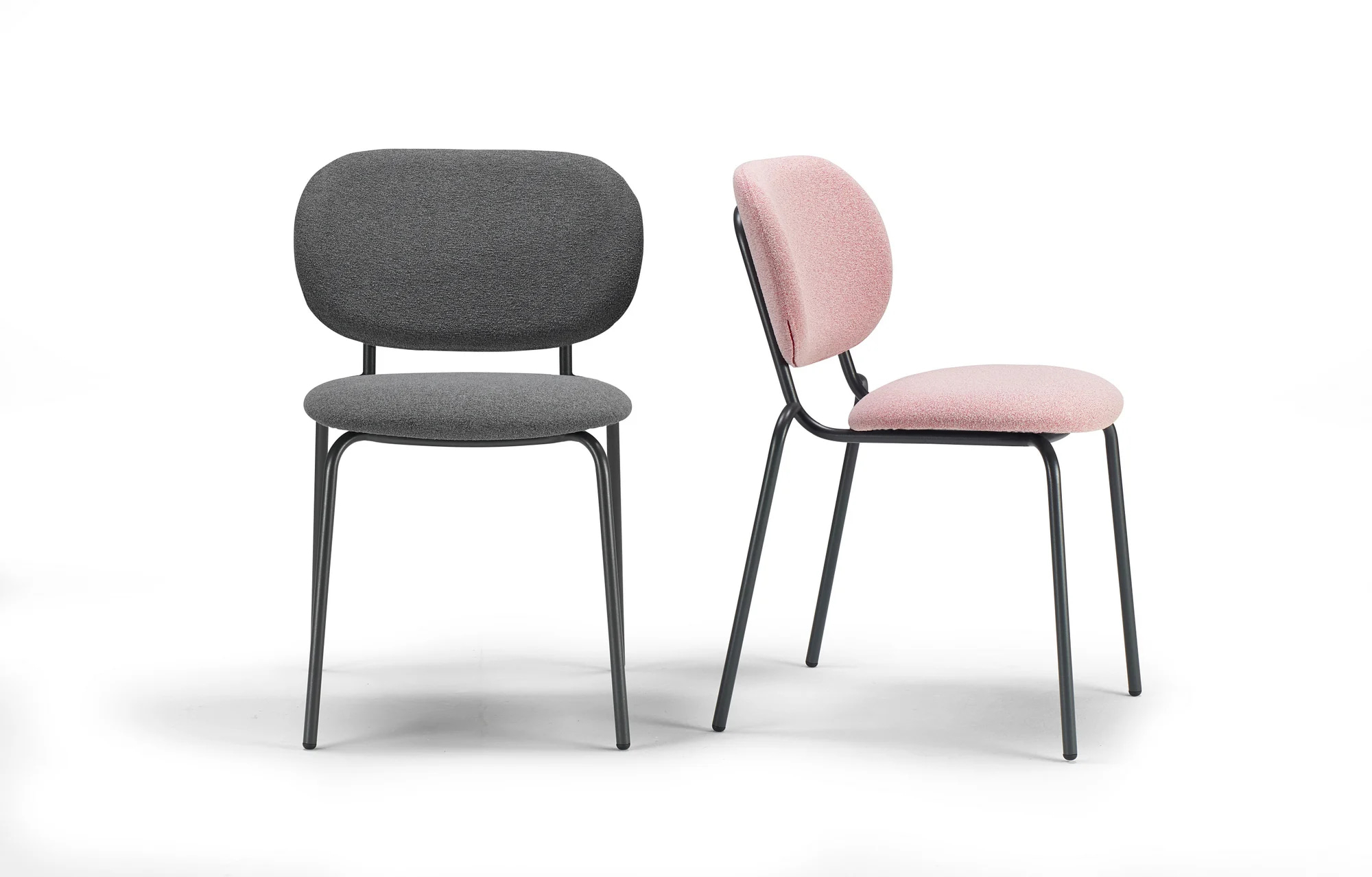 Upholstered metal chair A-2517 Si-Si Bold