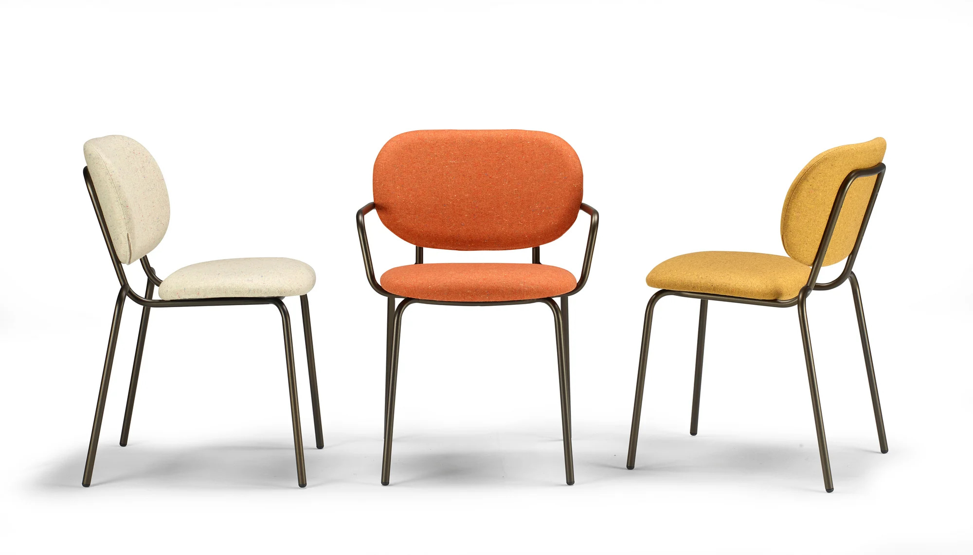 Upholstered metal armchair B-2518 Si-Si Bold