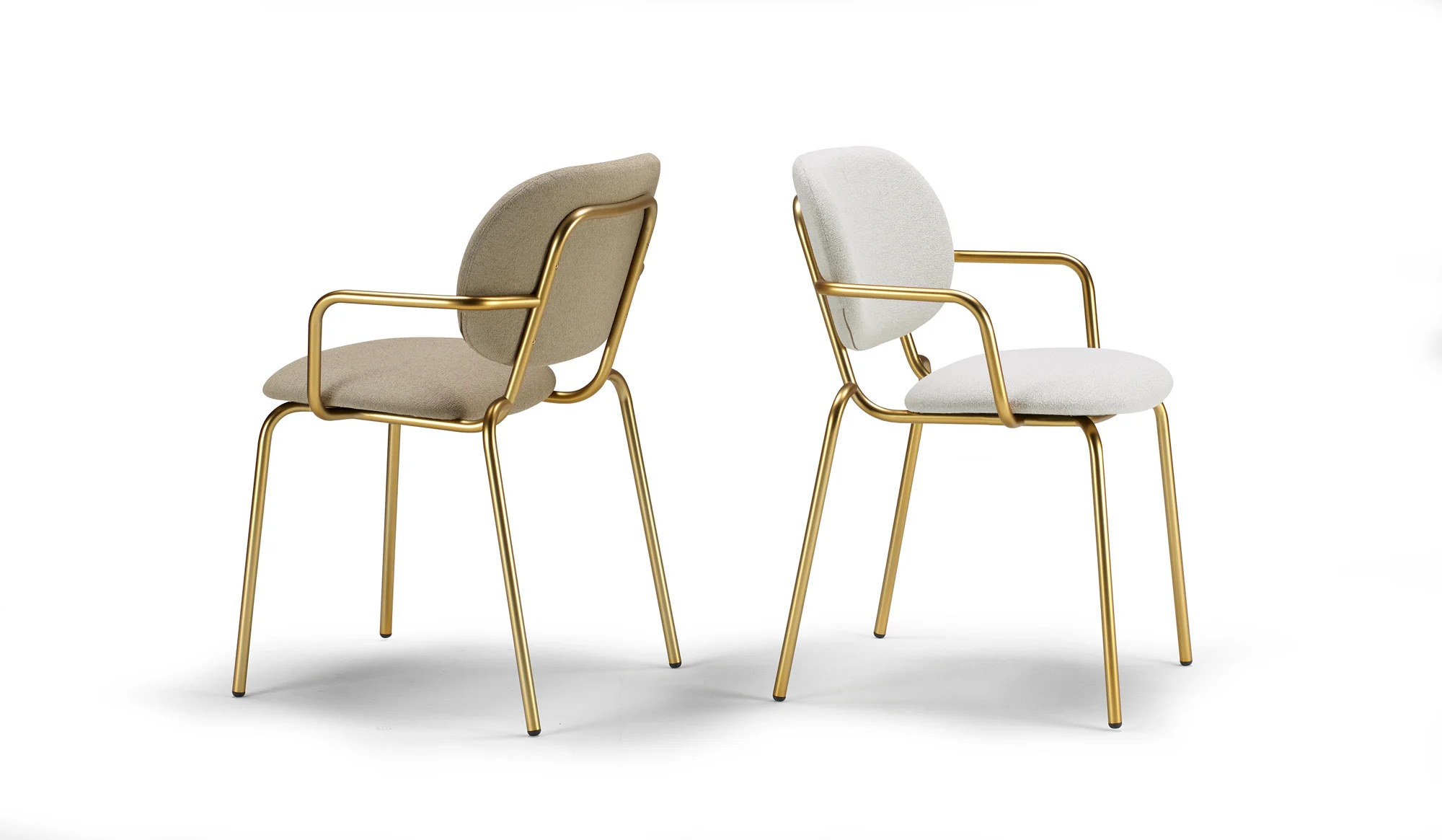 Upholstered metal armchair B-2518 Si-Si Bold