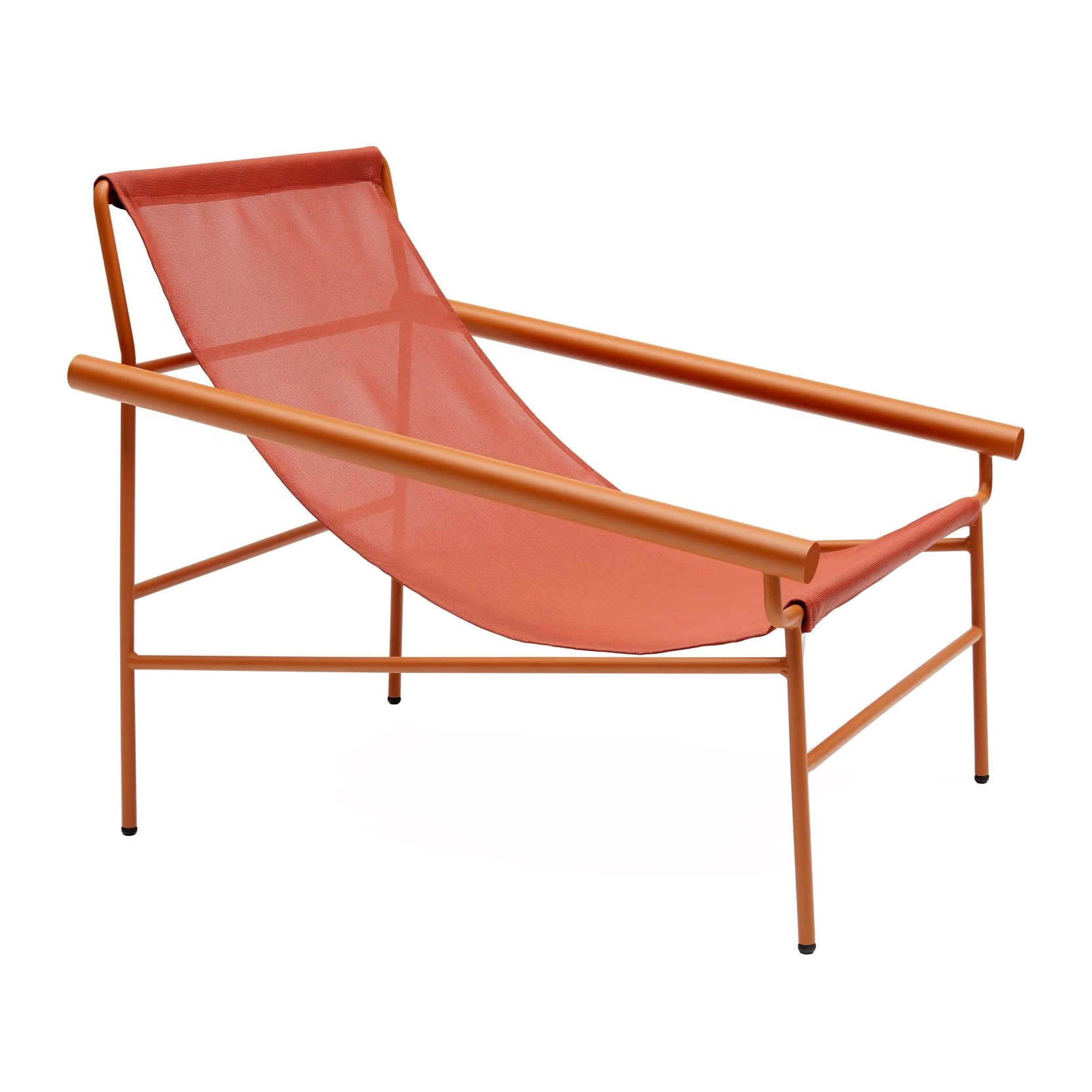 Outdoor metal chaise lounger