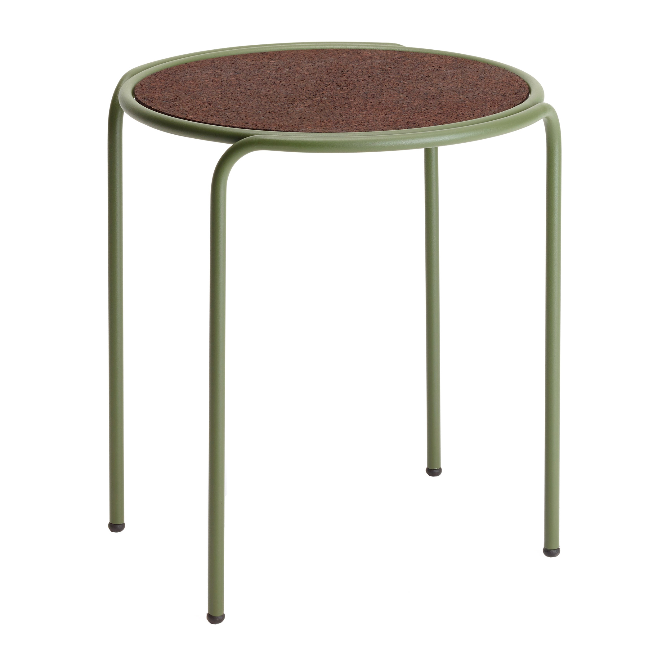 Round Ø 17" steel coffee table with cork top