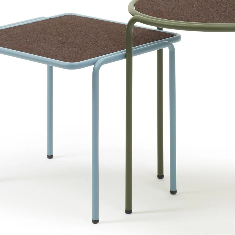 Round Ø 17" steel coffee table with cork top Dress Code 2742
