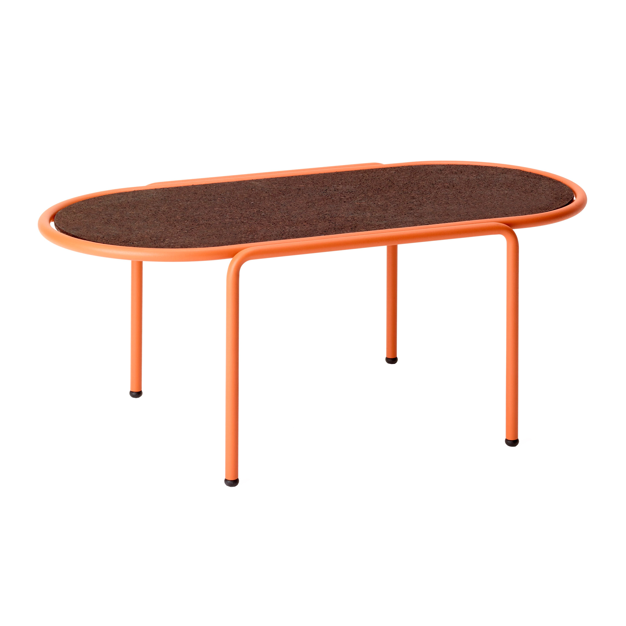 Rectangular 14x30" steel coffee table with cork top Dress Code 2744