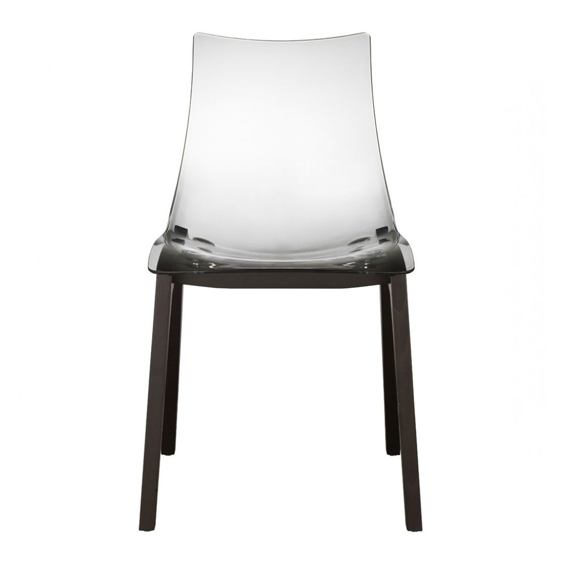 Transparent polycarbonate chair with beech frame A-2805 Natural Zebra