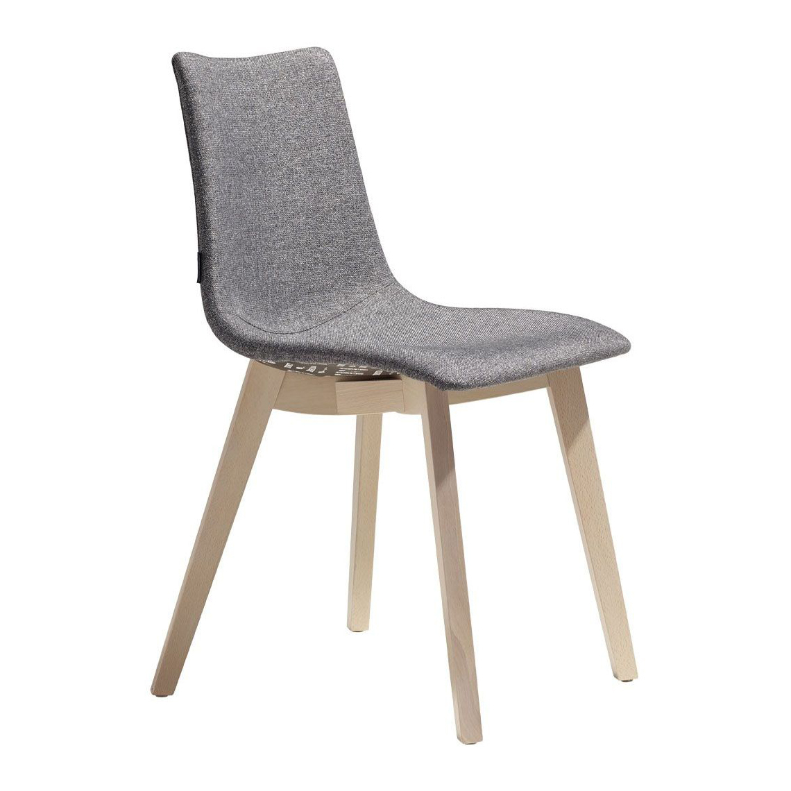 Upholstered chair with wooden frame