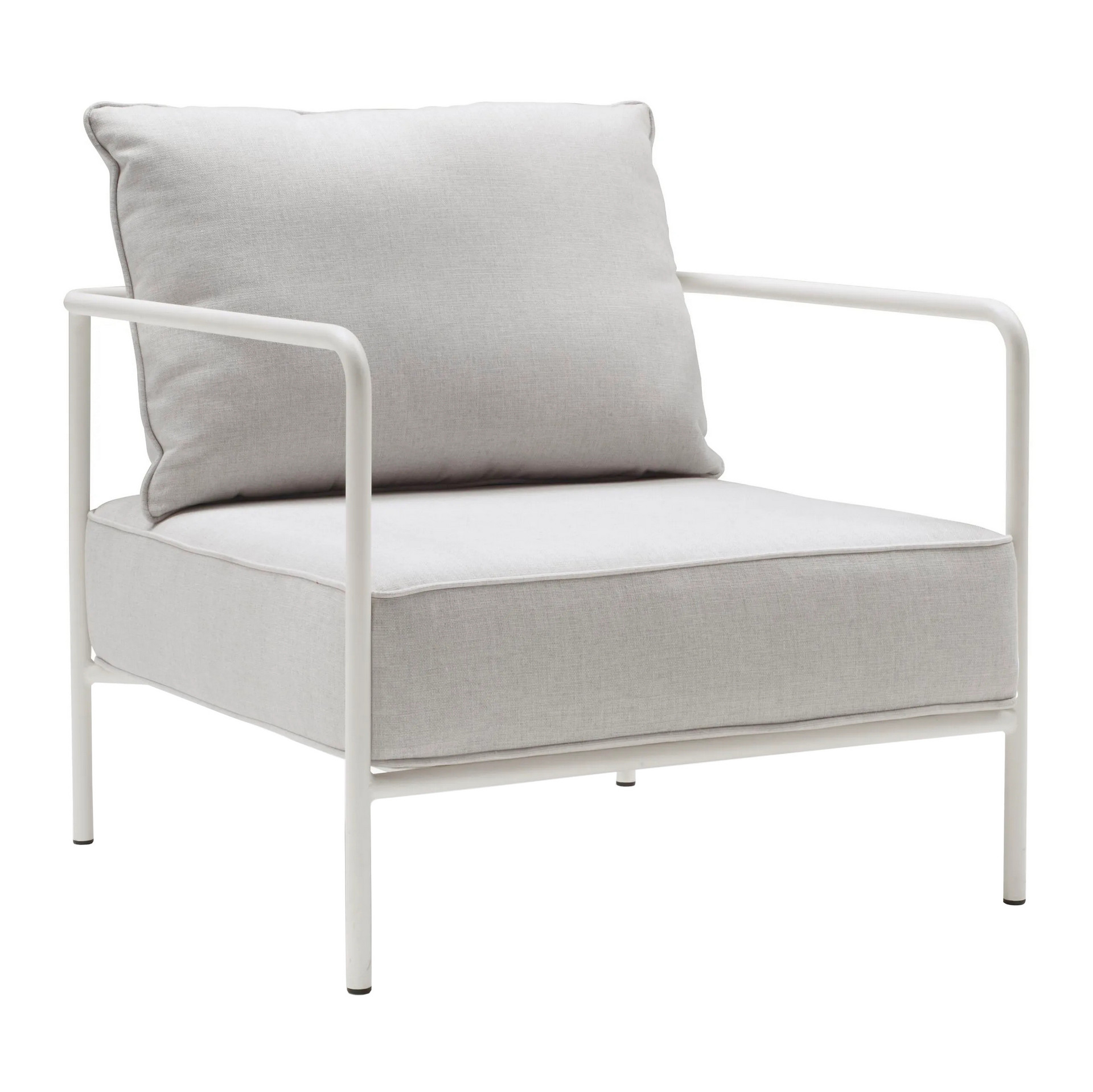 Outdoor fabric lounge armchair