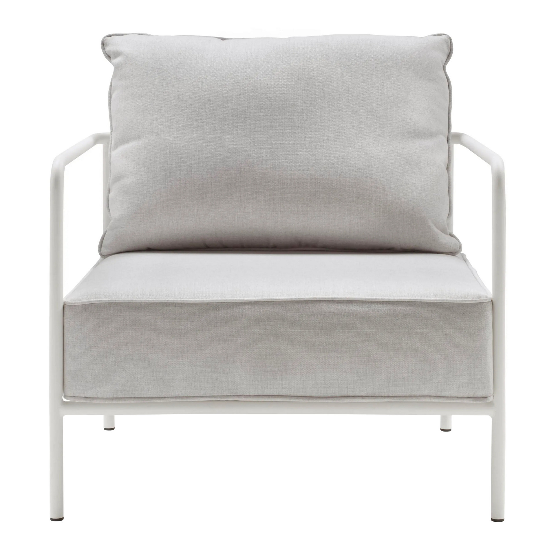 Outdoor fabric lounge armchair with metal frame D-2905 FLAP
