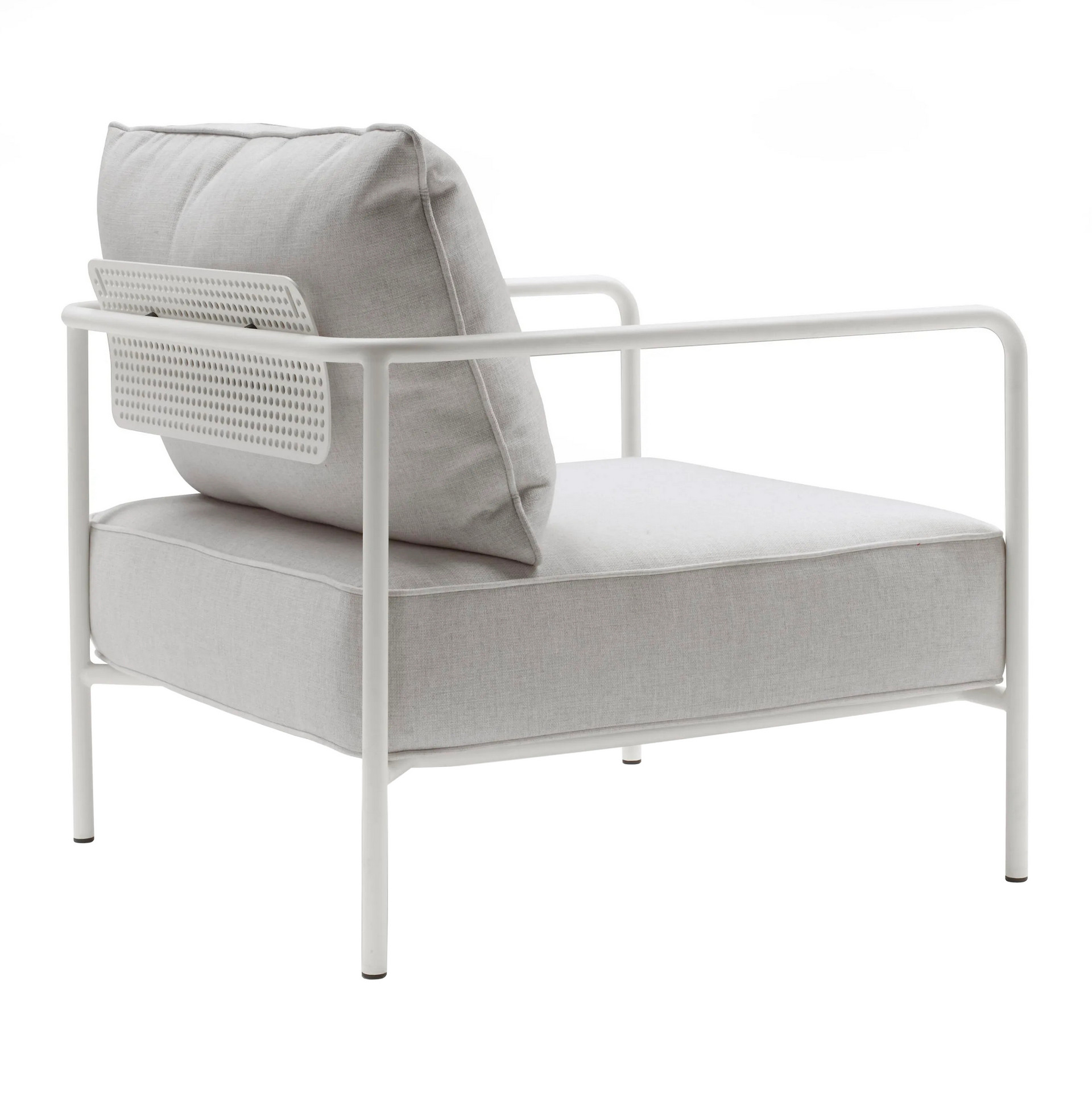 Outdoor fabric lounge armchair with metal frame D-2905 FLAP
