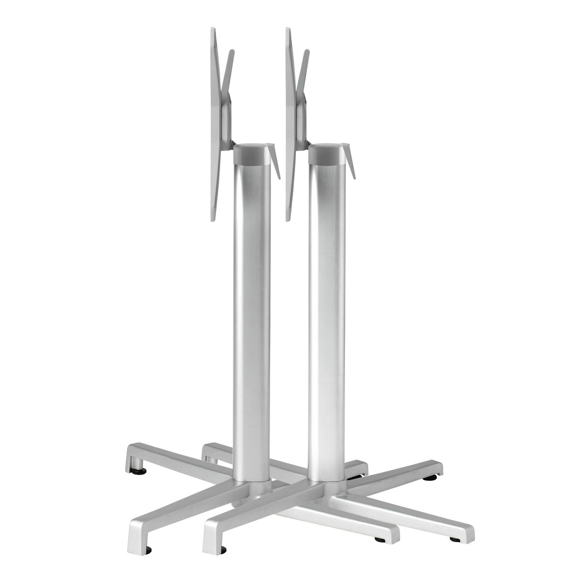 Aluminum folding table base with square bevelled column Domino 5160