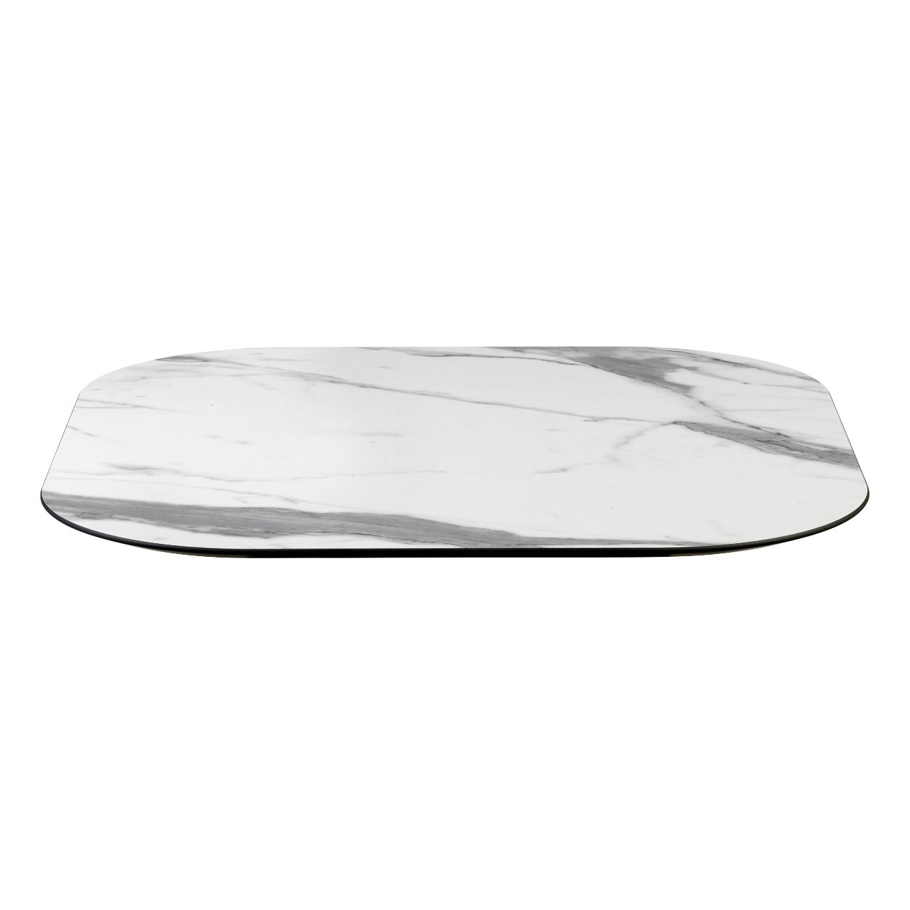 High-pressure laminate square table top with bevelled corners Compact 5563