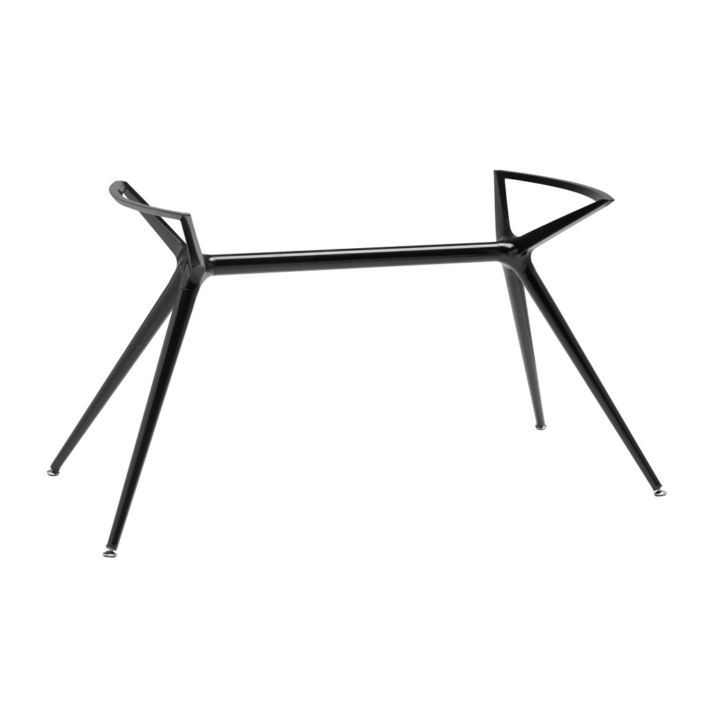 Base de mesa con patas de acero o haya y soporte de escuadras de aluminio Metropolis 7011 001
