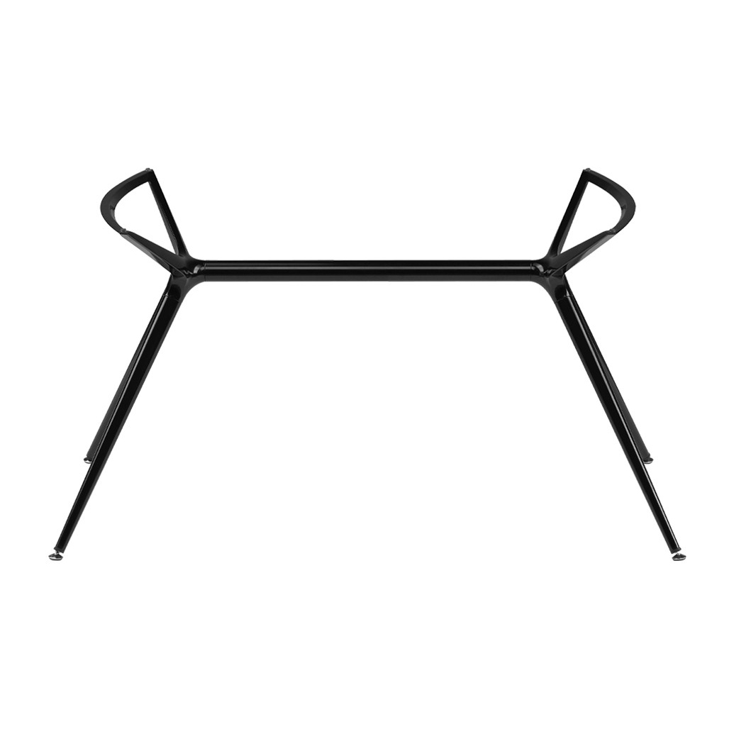 Base de mesa con patas de acero o haya y soporte de escuadras de aluminio Metropolis 7011 001