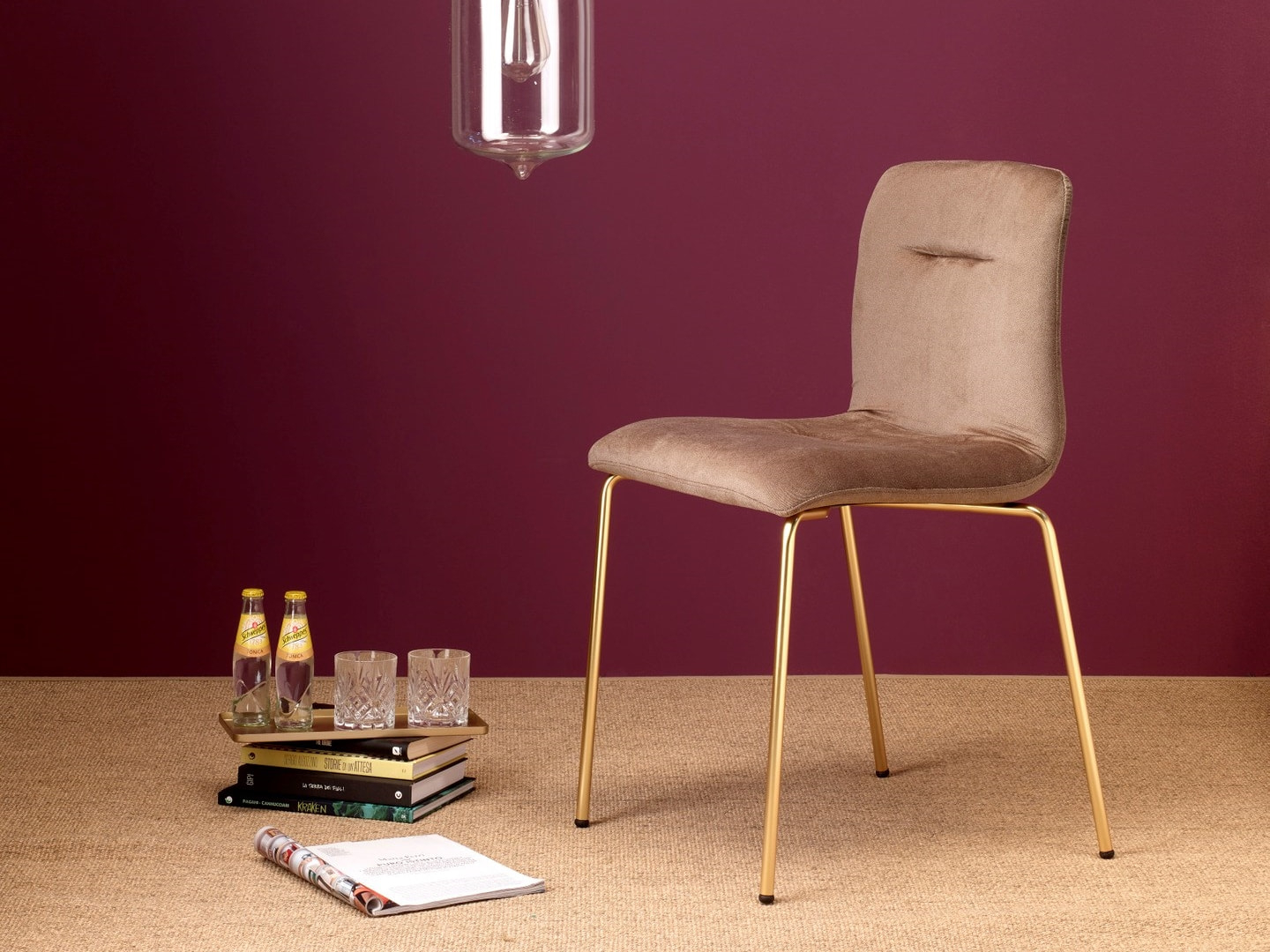 Loft upholstered metal chair A-2673 Alice Pop
