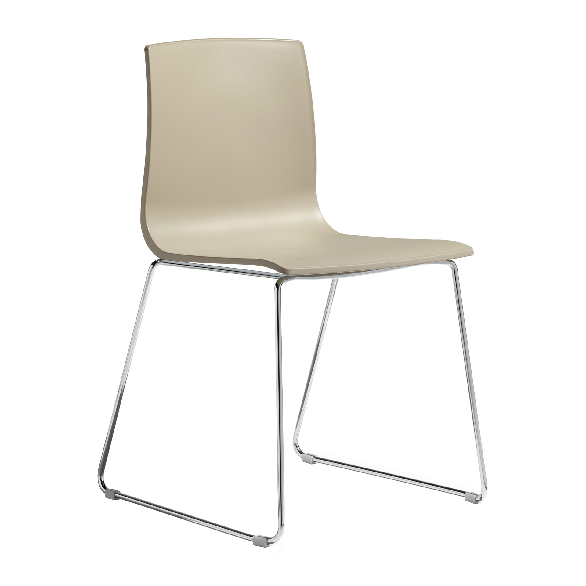 Chair with metal skid base