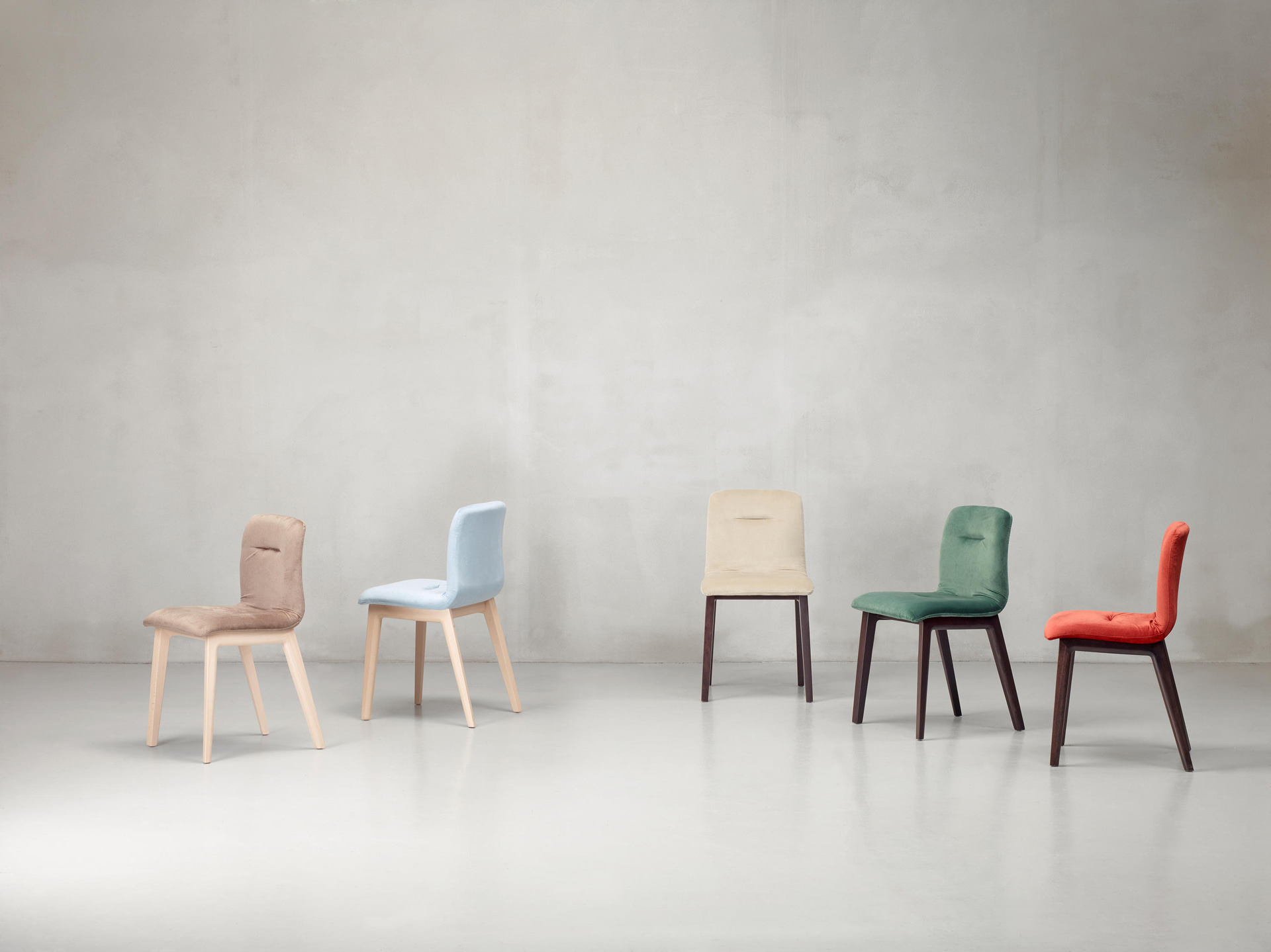 Restaurant upholstered wooden chair A-2849 Natural Alice Pop