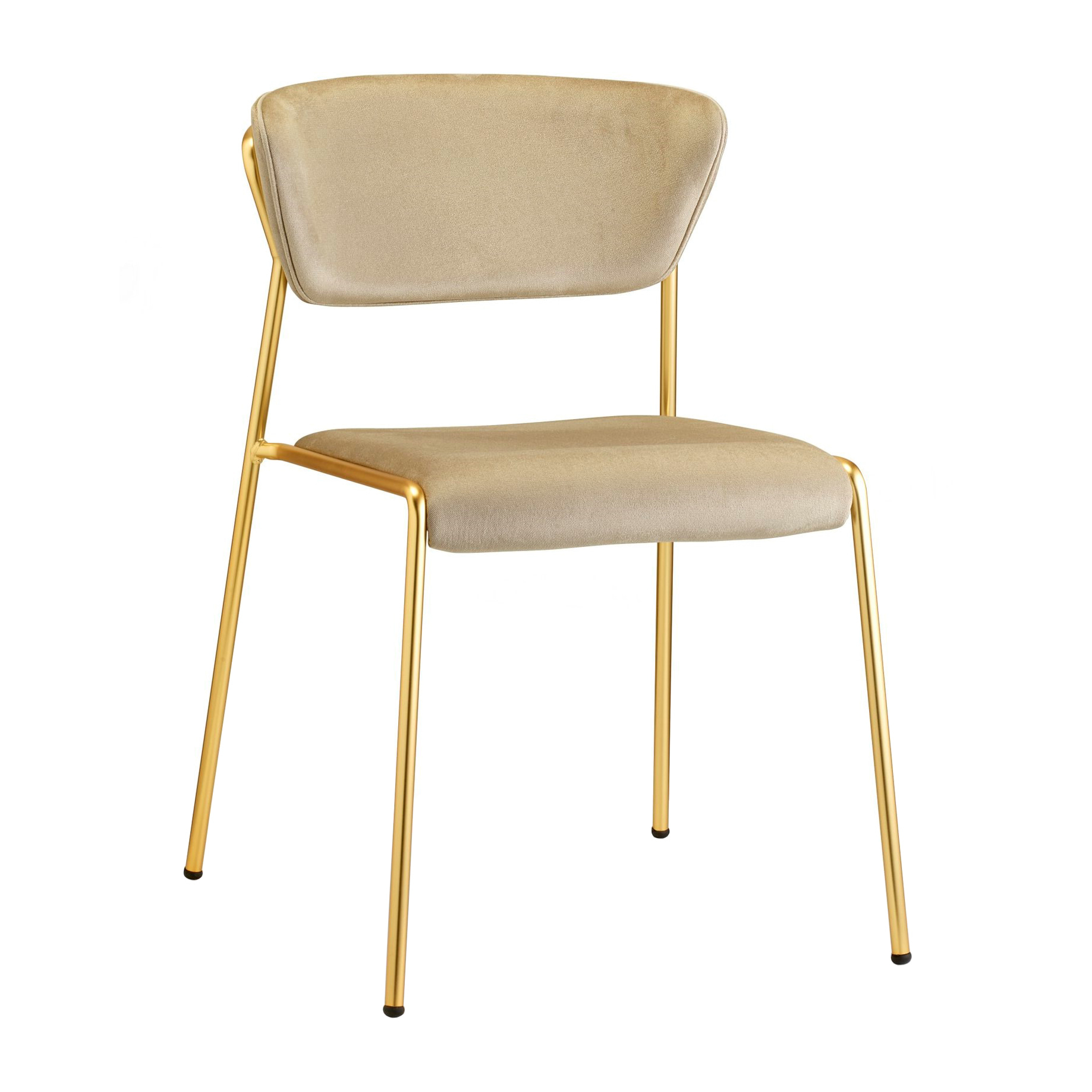 Upholstered stackable steel chair A-2853 Lisa