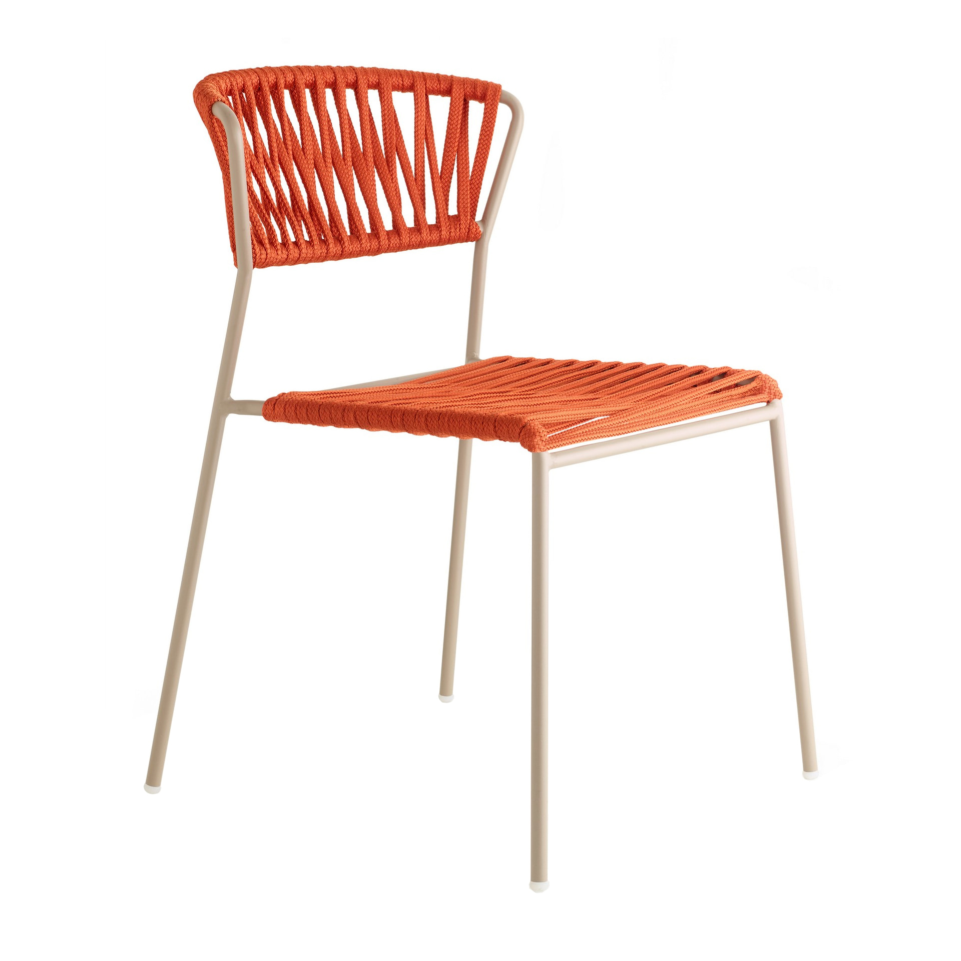 Stackable Chair with metal frame and nautical rope A-2870 Lisa Filo