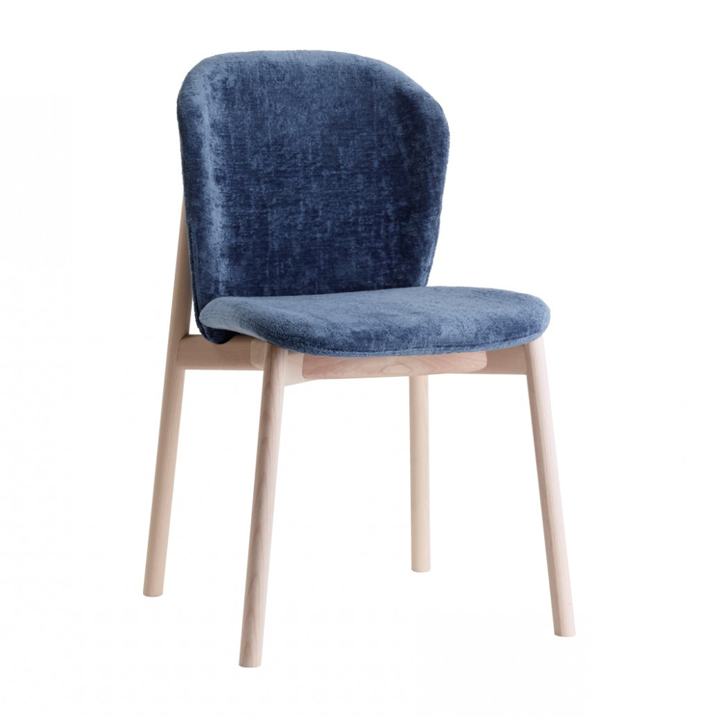 Restaurant upholstered wooden chair A-2891 Natural Finn