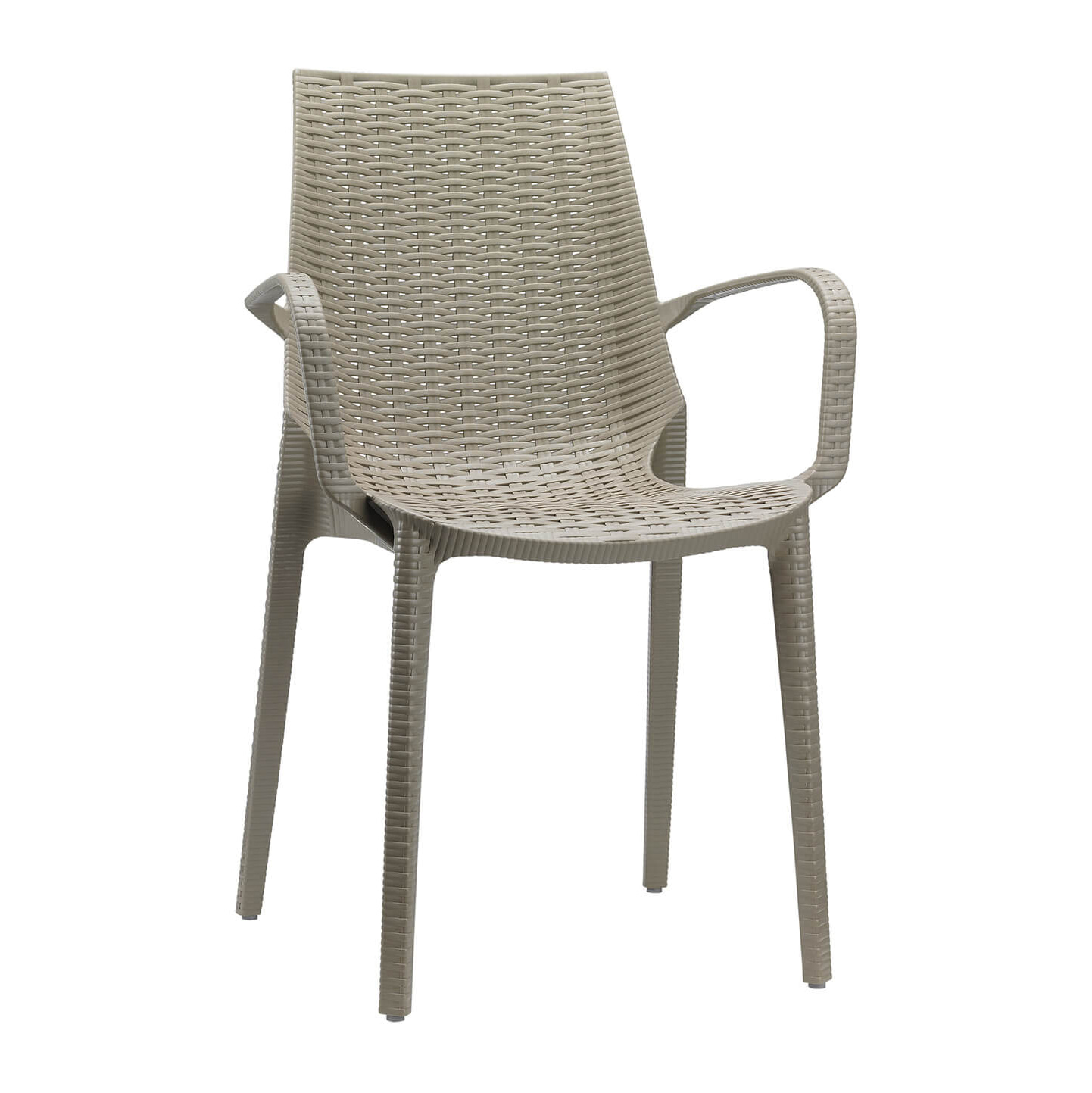 Technopolymer stackable chair with armrests B-2322 Lucrezia