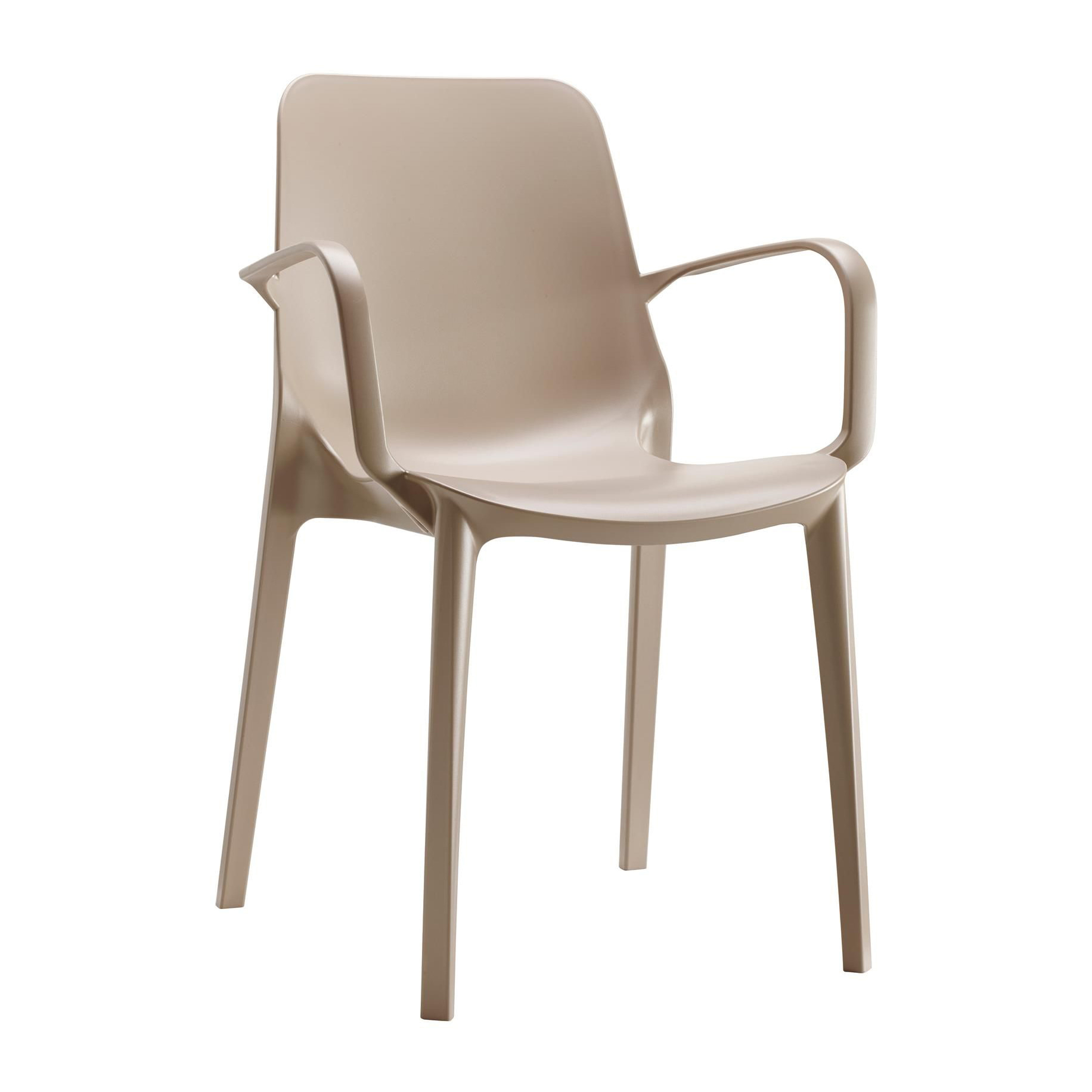 Technopolymer stackable chair with armrests B-2333 Ginevra