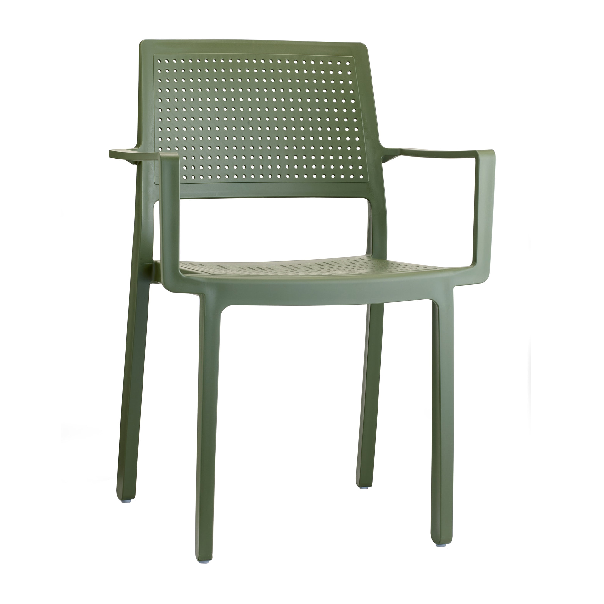 Technopolymer chair with armrests B-2342 Emi