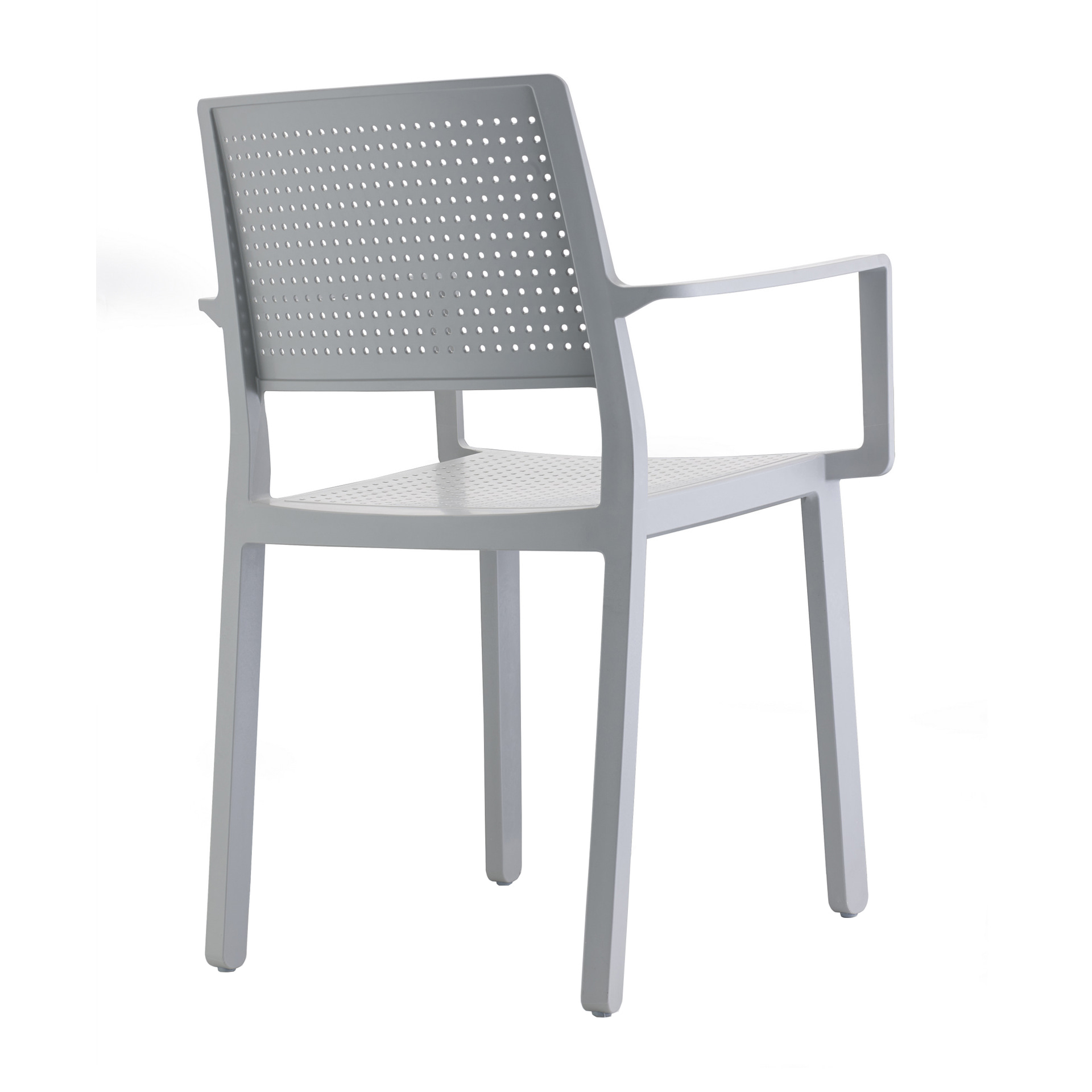 Technopolymer chair with armrests B-2342 Emi