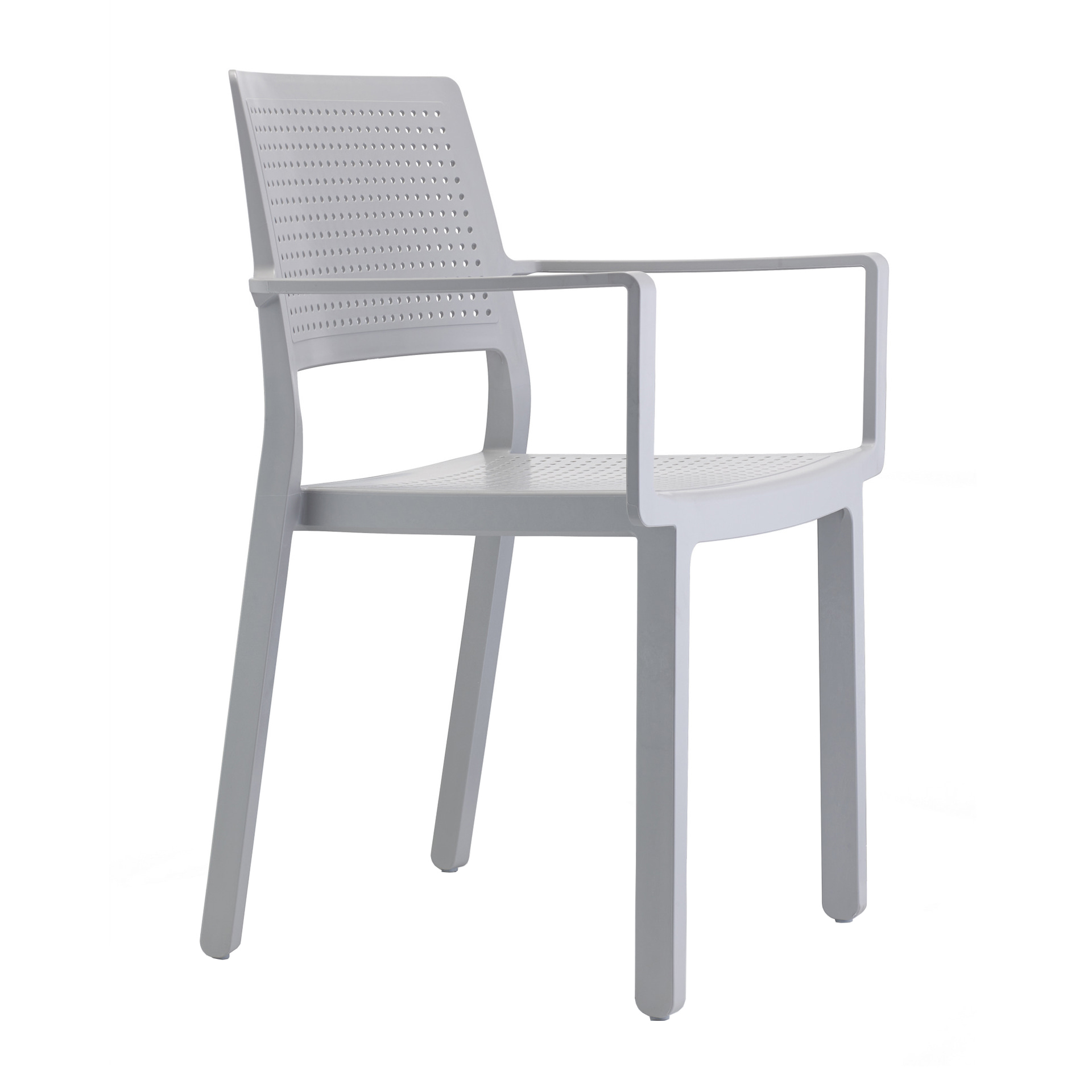 Technopolymer chair with armrests B-2342 Emi