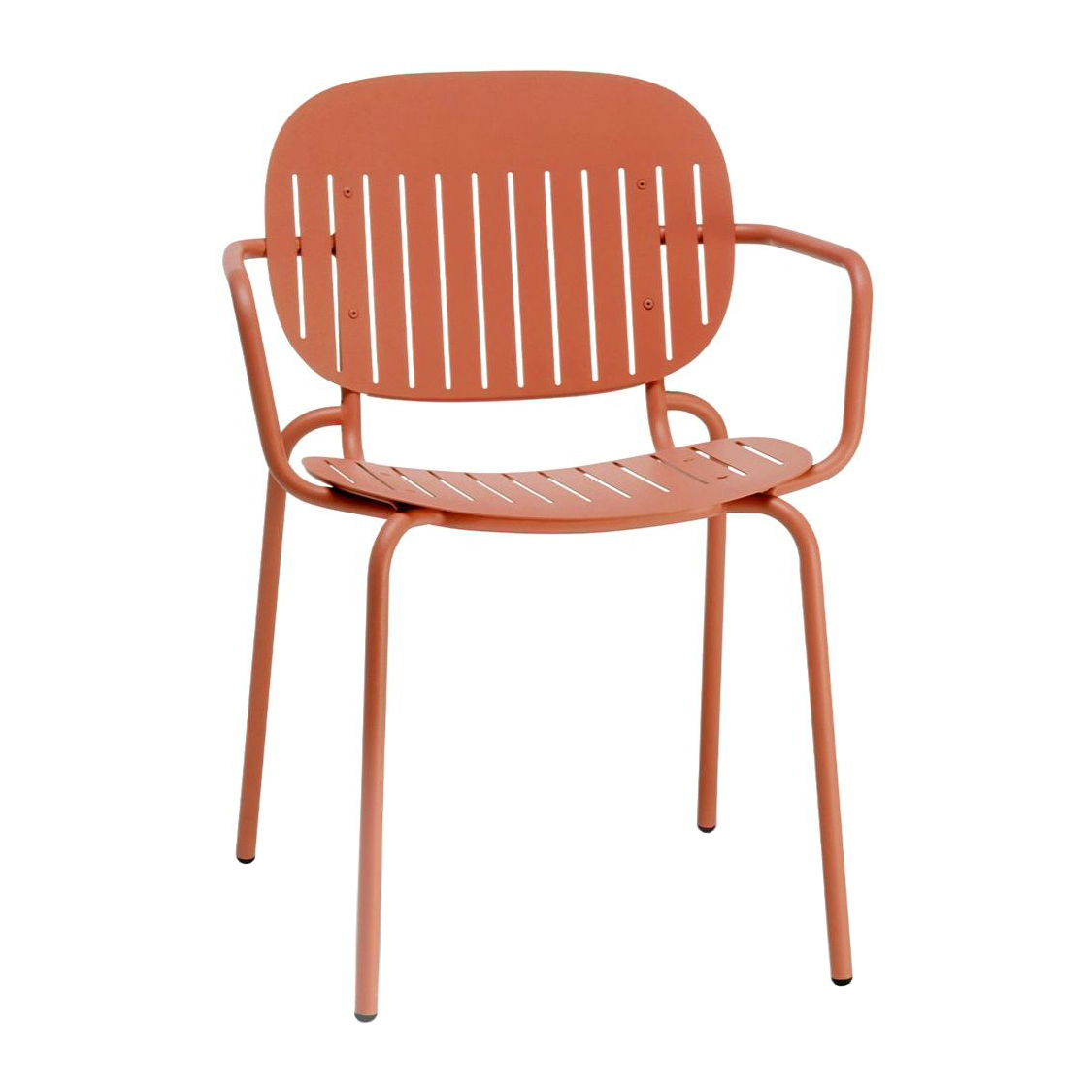 Armchair, stackable made of metal
