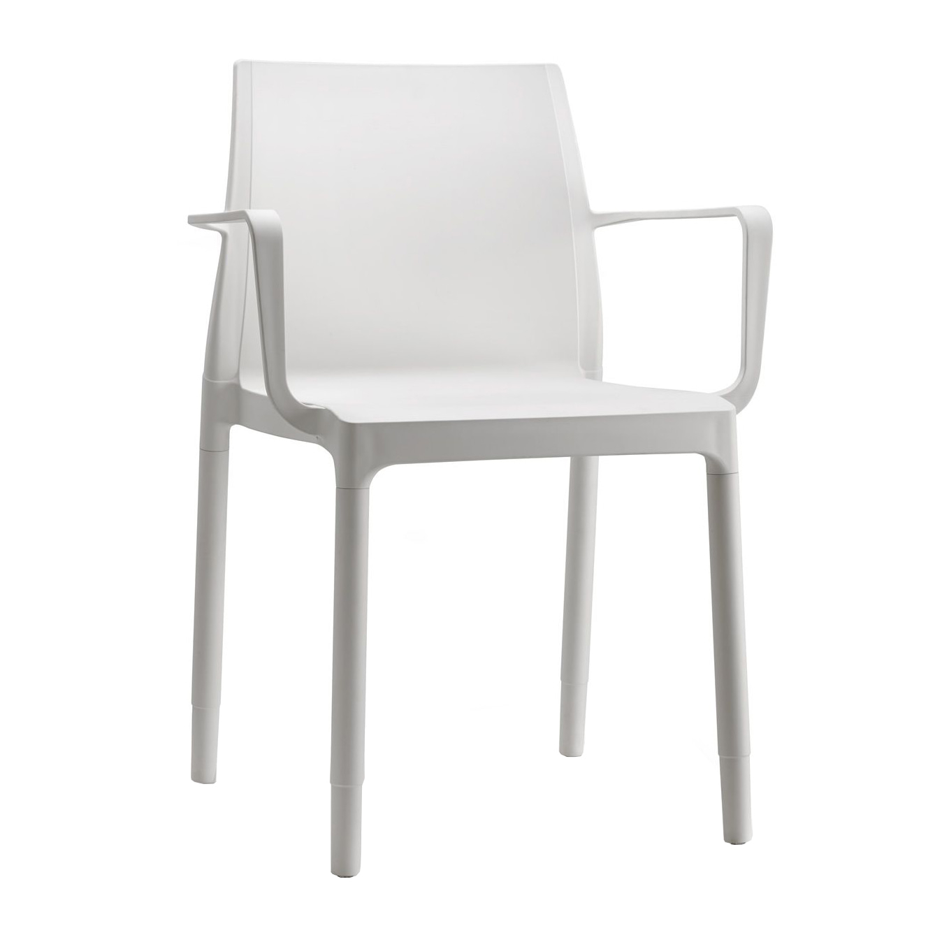 Stackable technopolymer armchair with aluminum legs B-2637 Chloe Trend