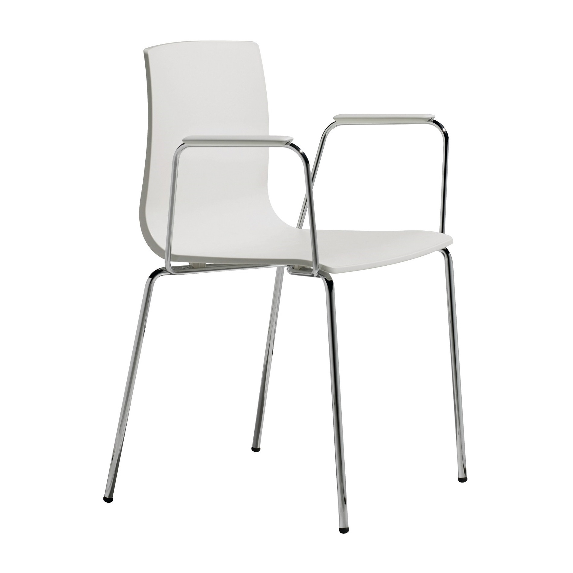 Conference technopolymer chair with 4 legged steel base B-2676 Alice