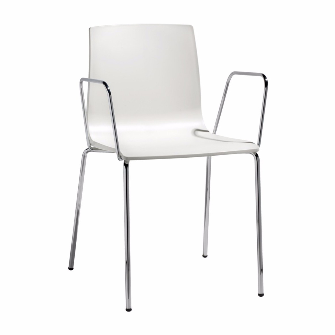 Conference technopolymer chair with 4 legged steel base B-2676 Alice