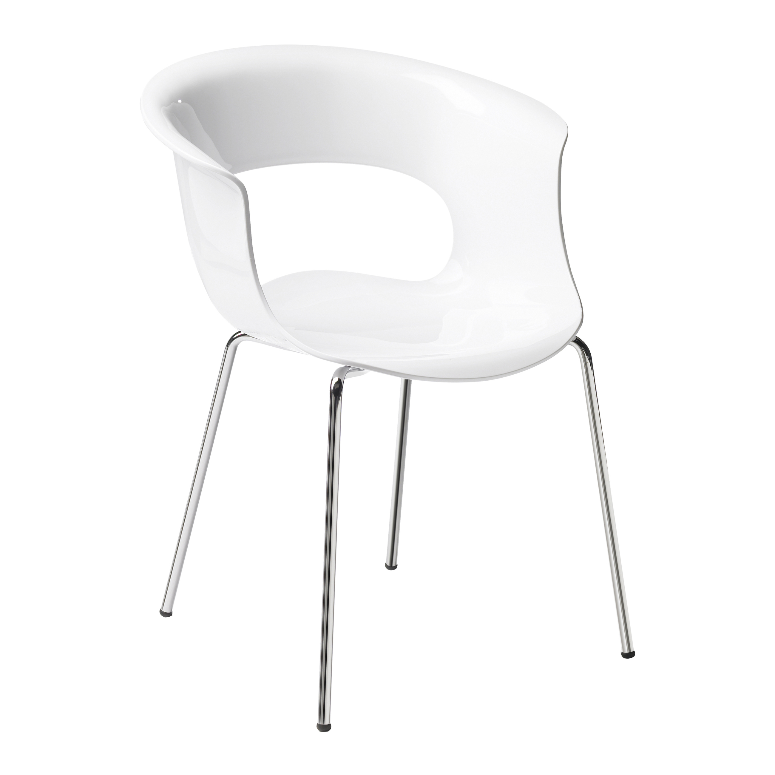 Chair made of polycarbonate with a steel frame B-2690 Miss B