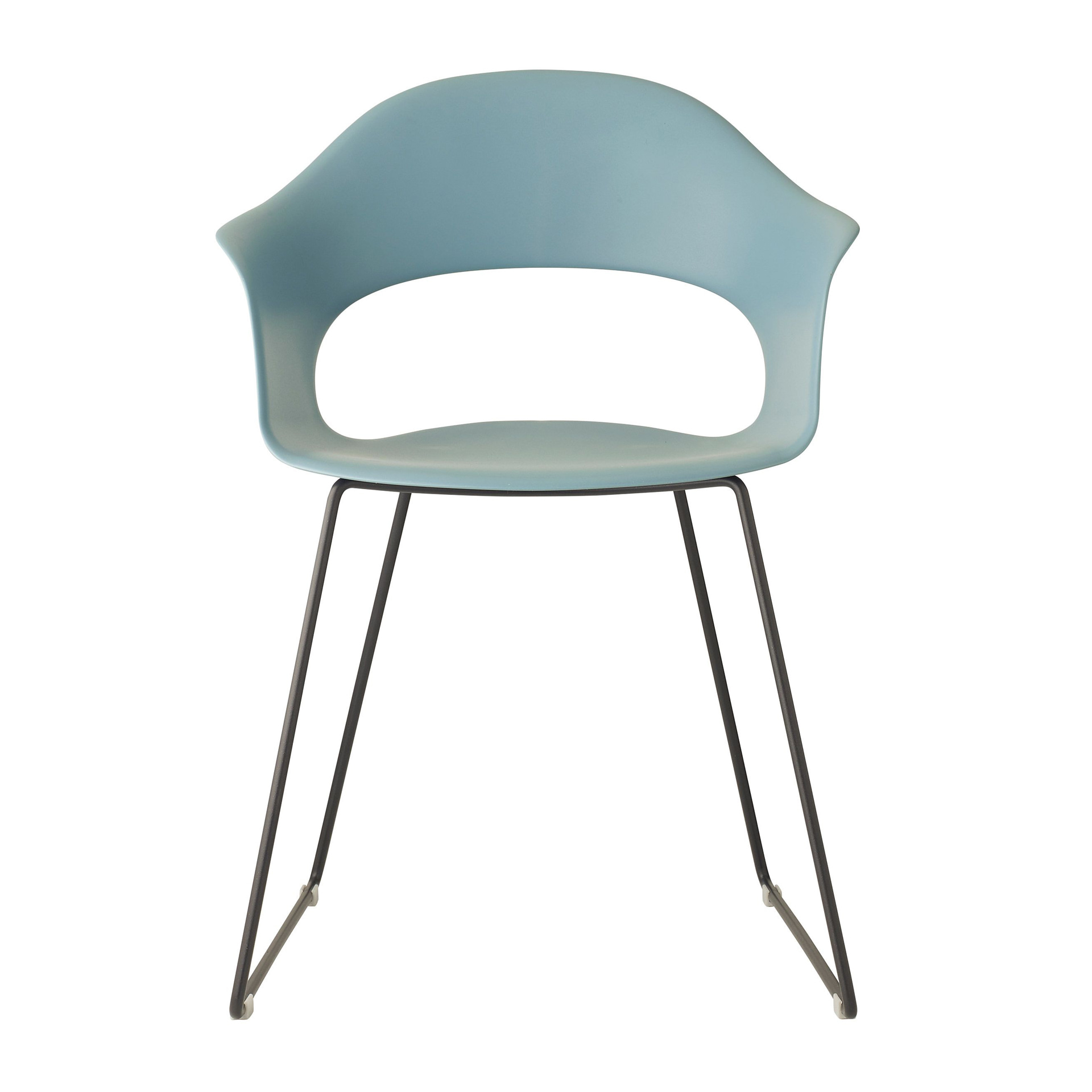 Stackable technopolymer chair with steel sled base B-2697 Lady B