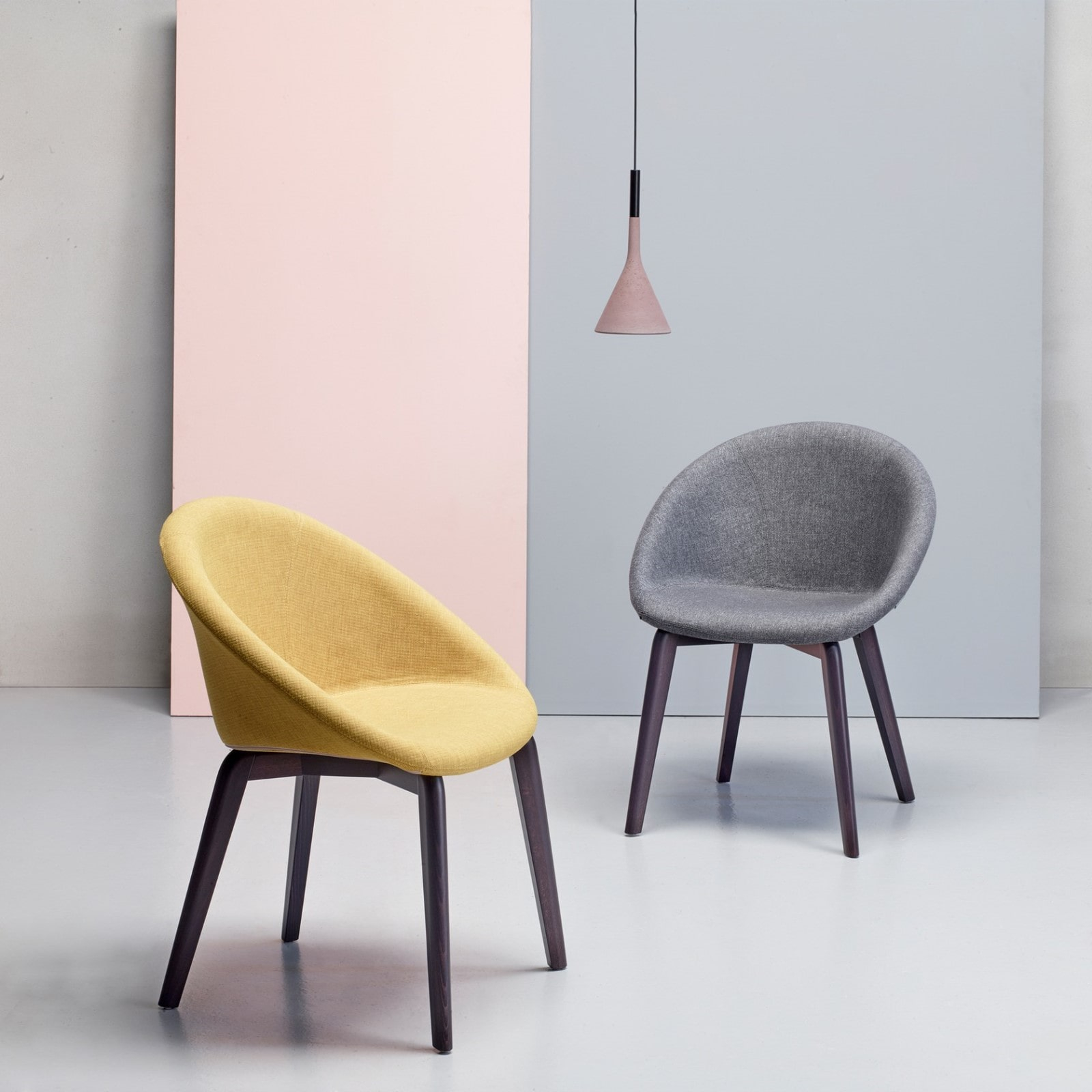 Restaurant upholstered wooden chair B-2828 Natural Giulia Pop