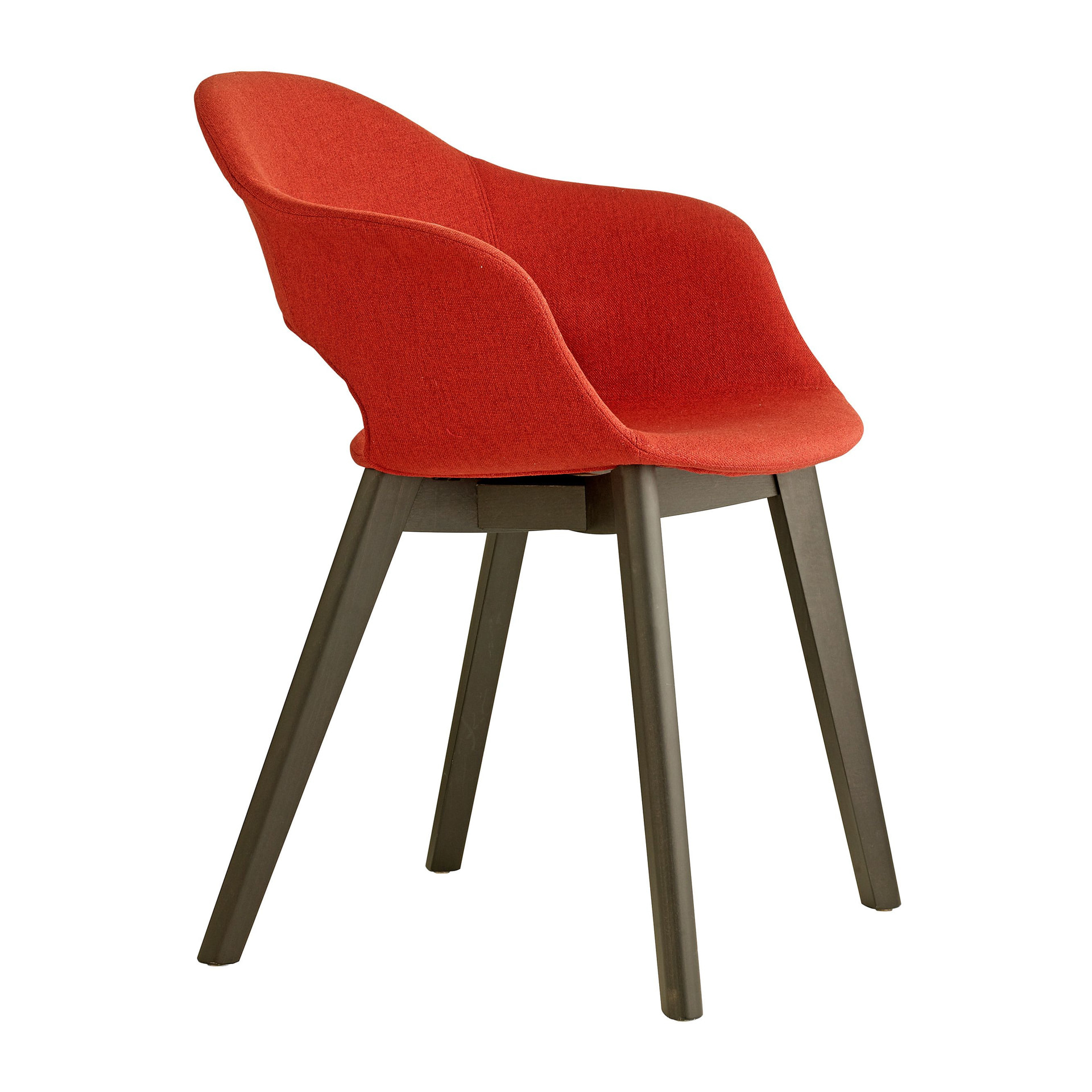 Upholstered wooden armchair