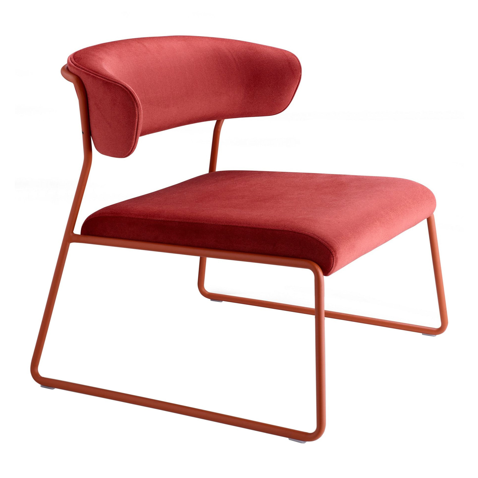Restaurant easy chair with metal frame