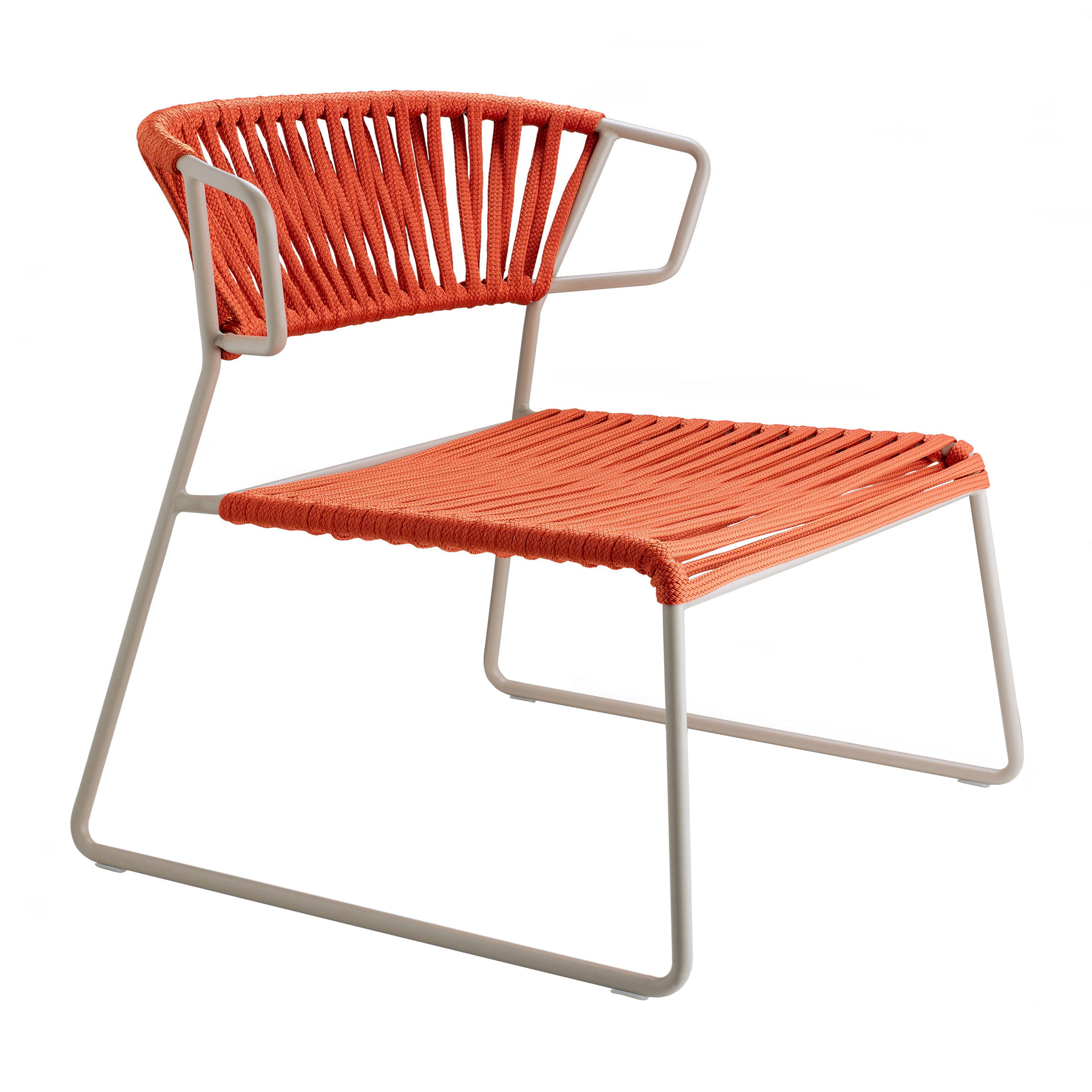 Garden chair with steel frame and nautical rope seat and back M-2878 Lisa Filo Lounge