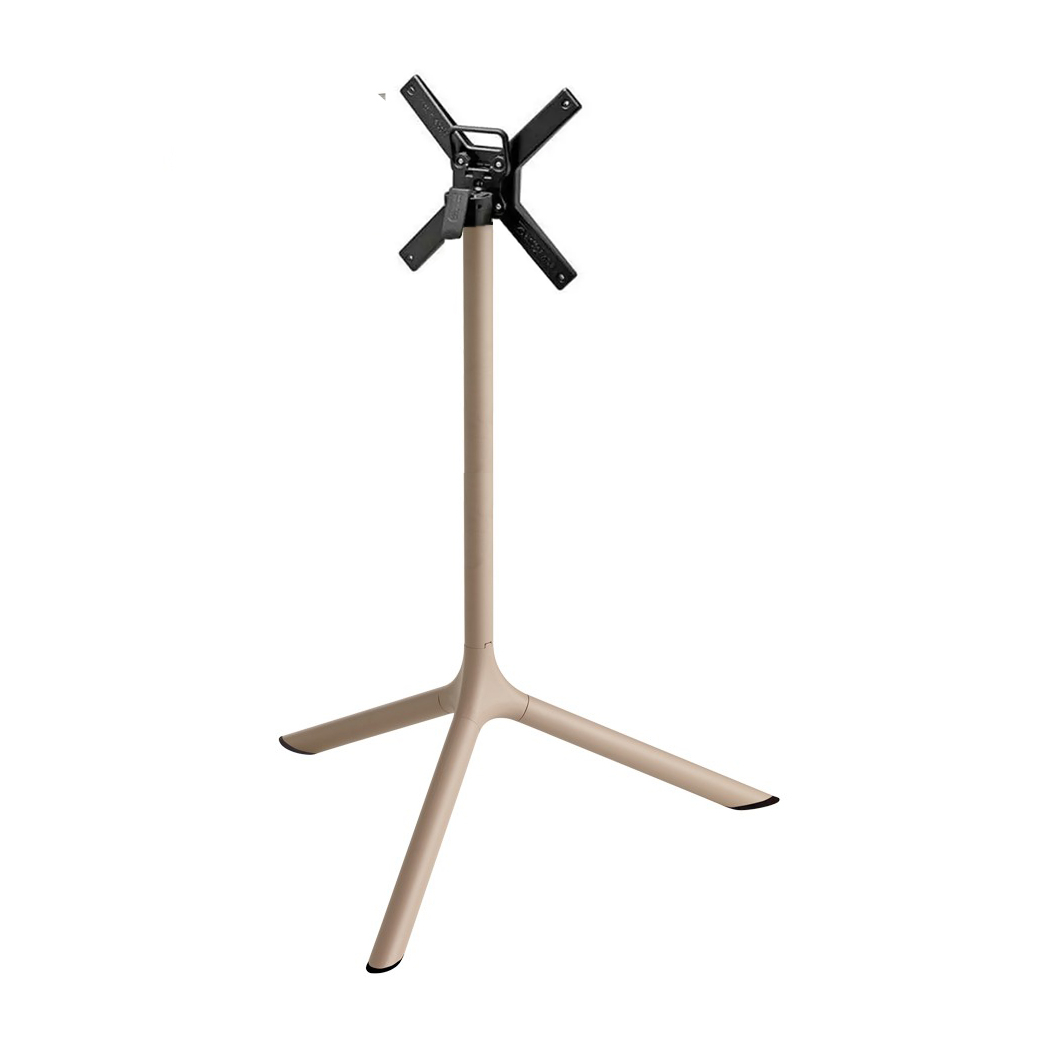 Base de mesa con mecanismo de plegado