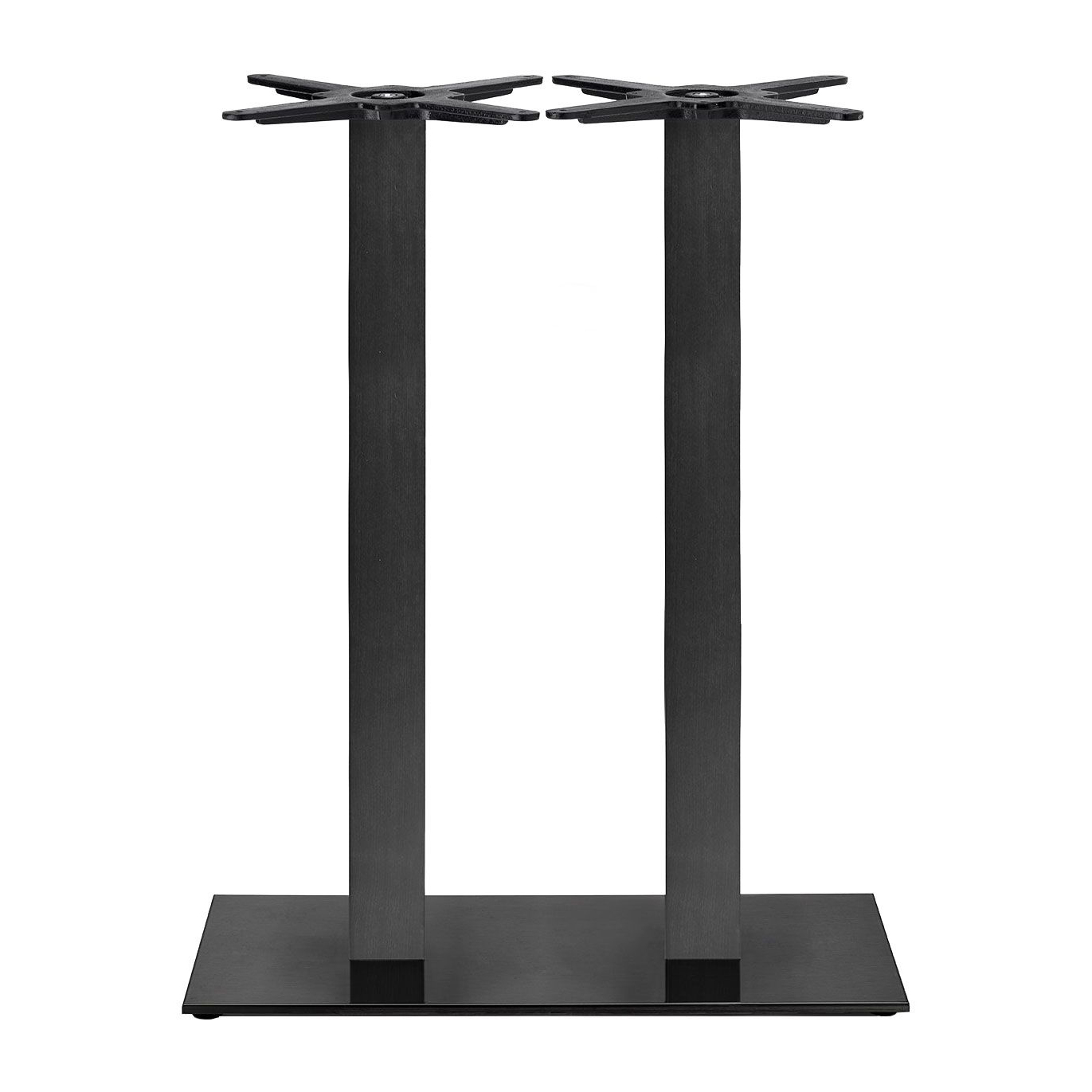 Double high metal table base