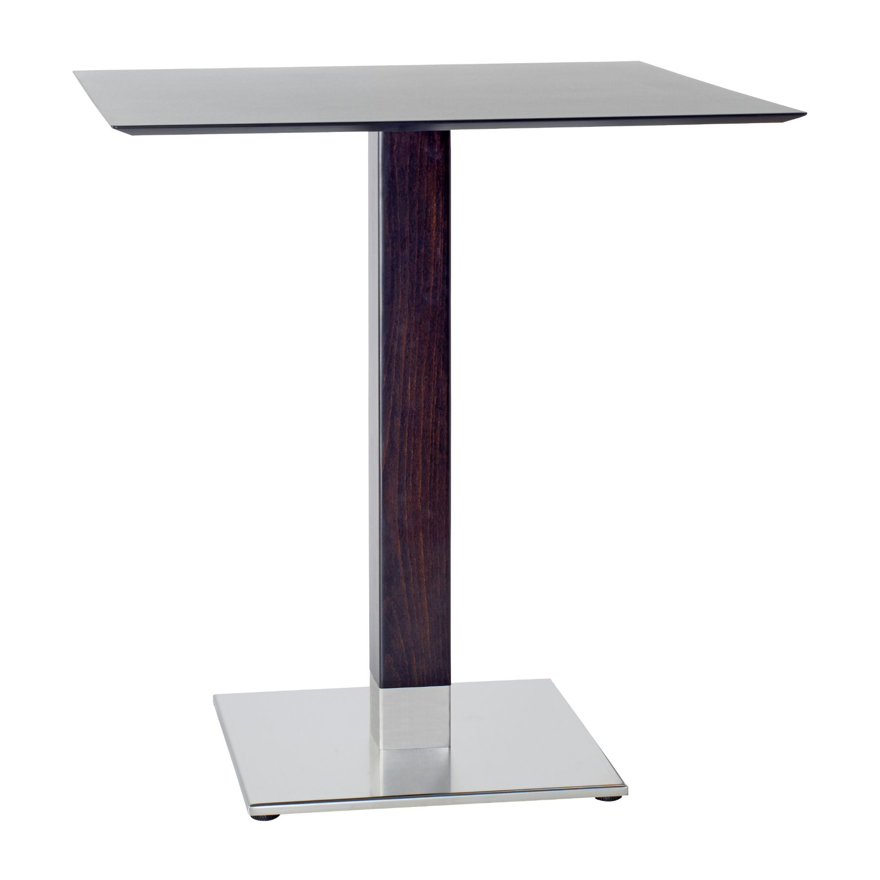 Beech wood square column table base with cast iron base Tiffany 5150