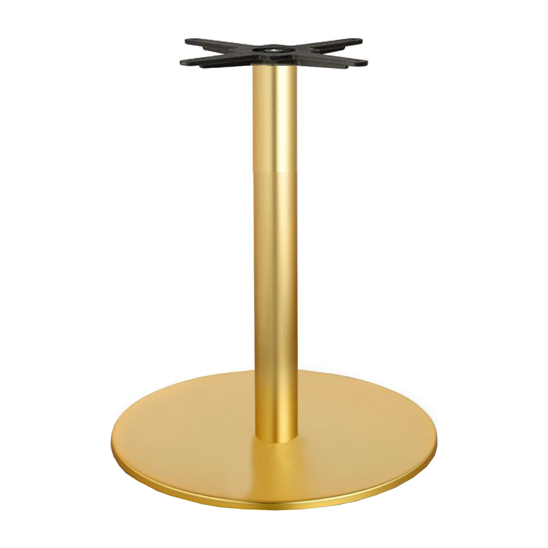 Base de mesa baja de acero en latón