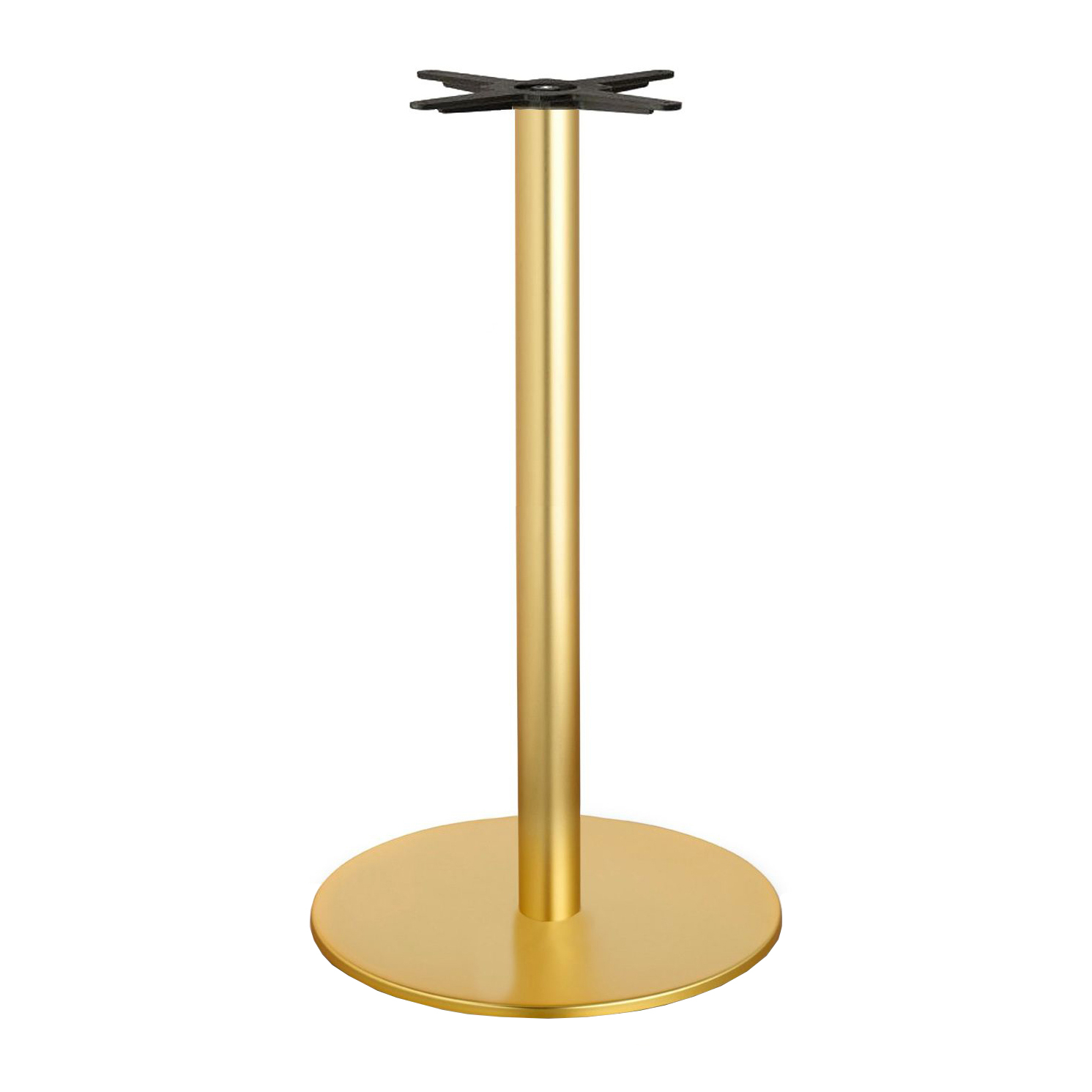 High steel bar table base in brass