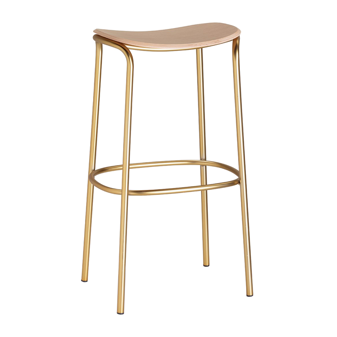 Steel and wood counter stool