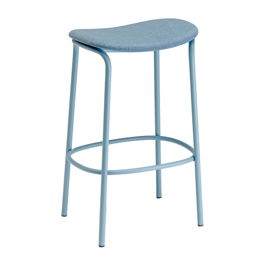Upholstered steel and fabric counter stool