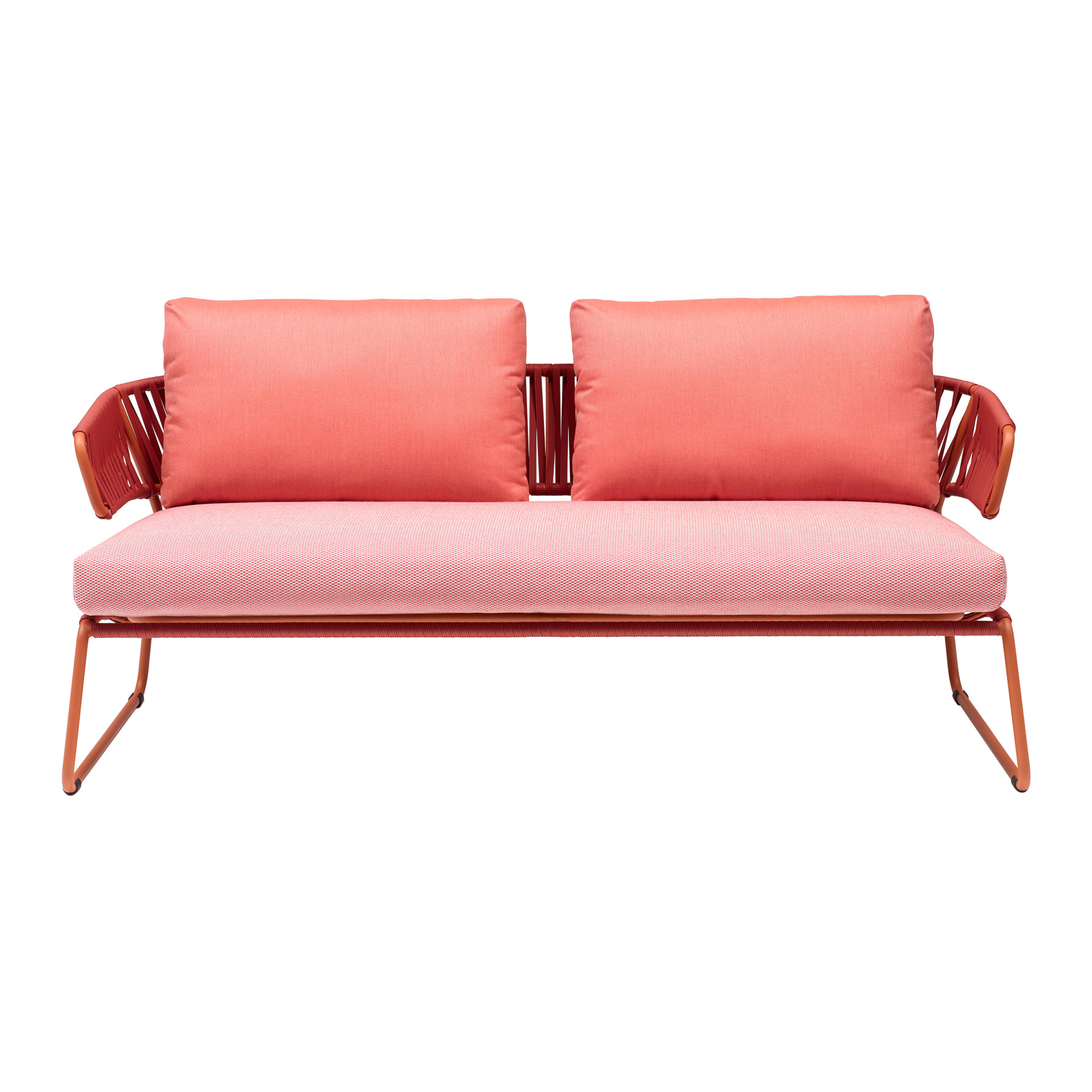 2 seater sofa with metal frame