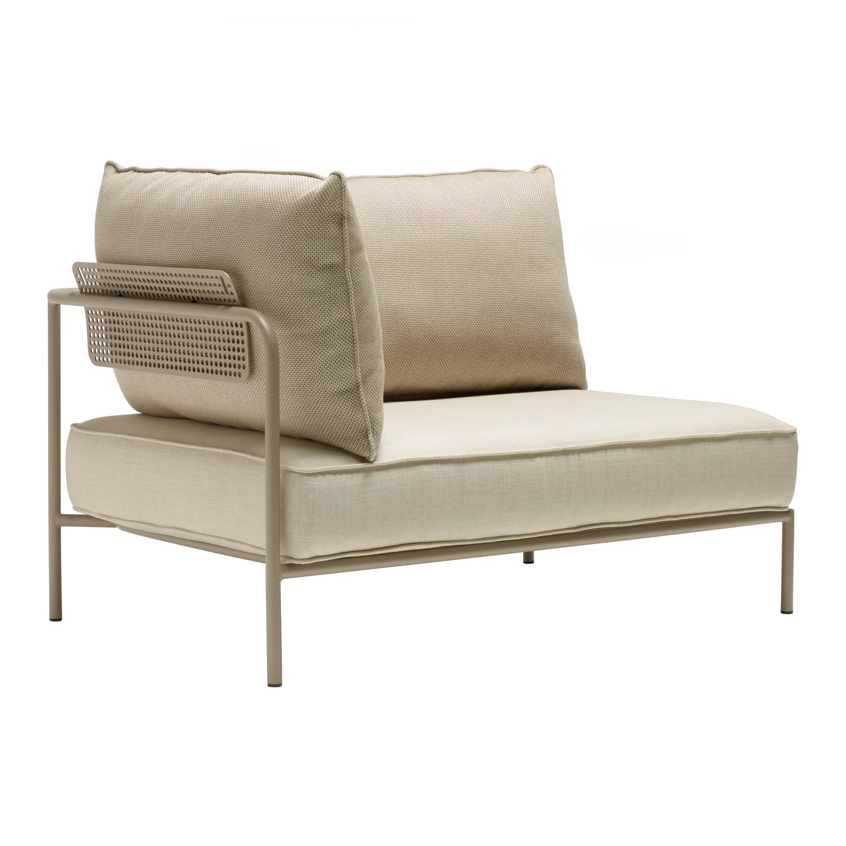 Modular 3-seater patio sofa with metal frame FLAP