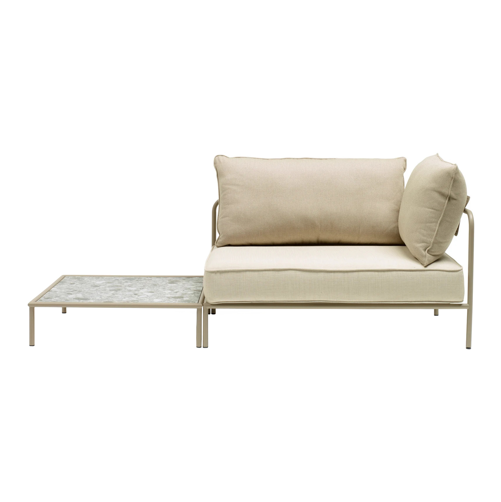Modular sofa right terminal element for outdoor use FLAP