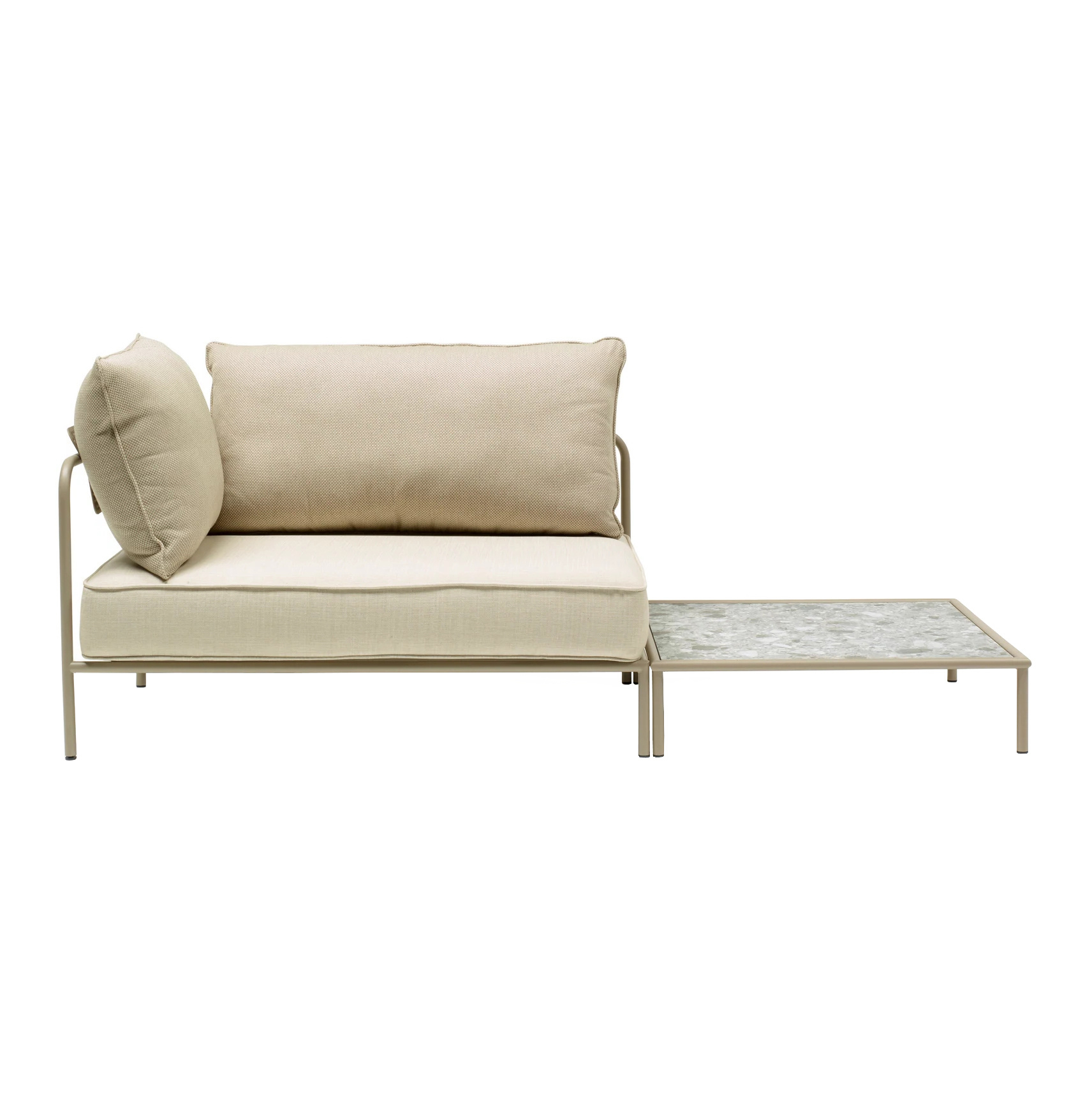 Modular 3-seater patio sofa with metal frame FLAP